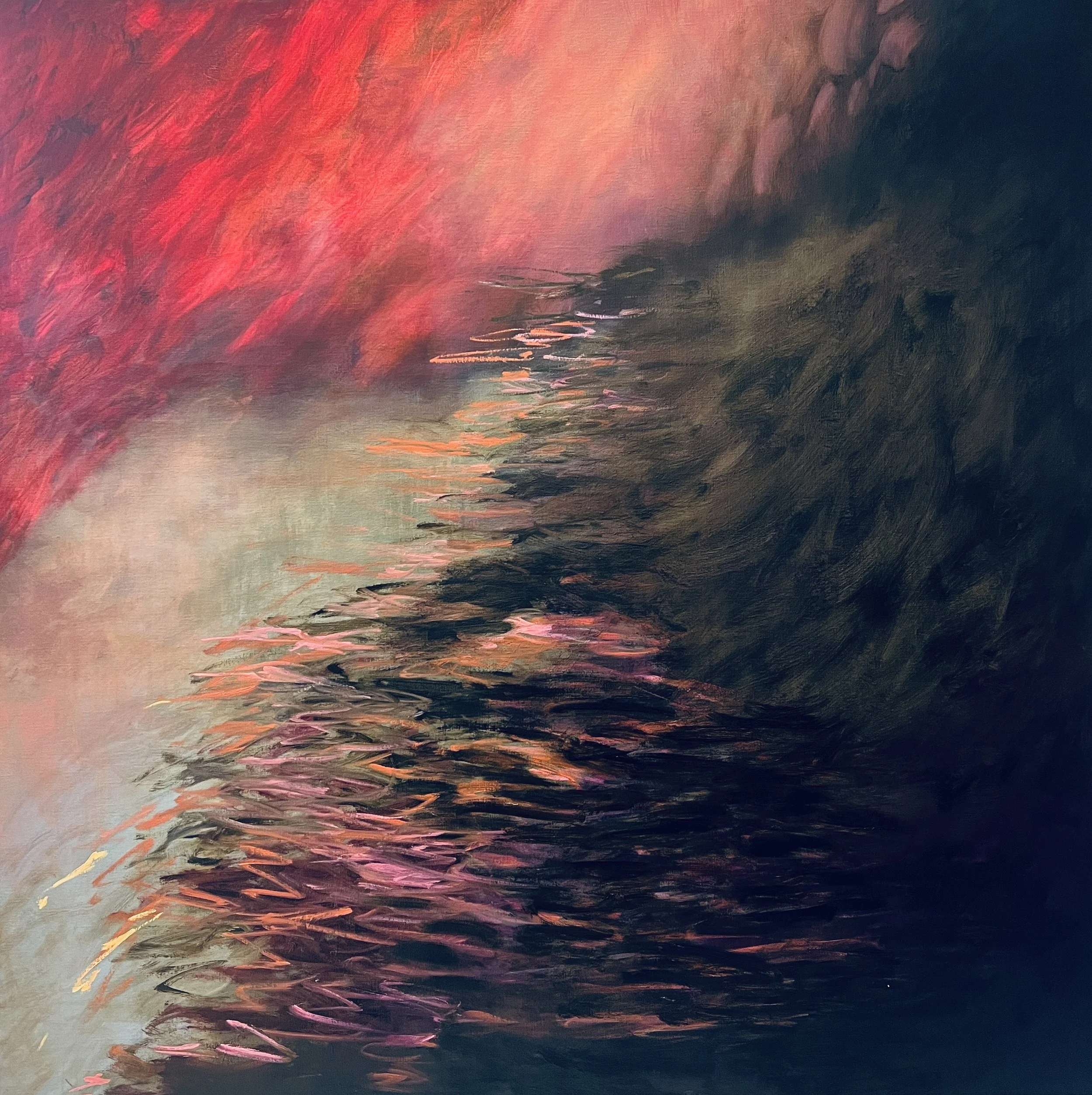 "Stop Before You Start" | 130x130cm | Oil on Linen | 2025 | Available through Wonderground Barossa, SA | Not Available