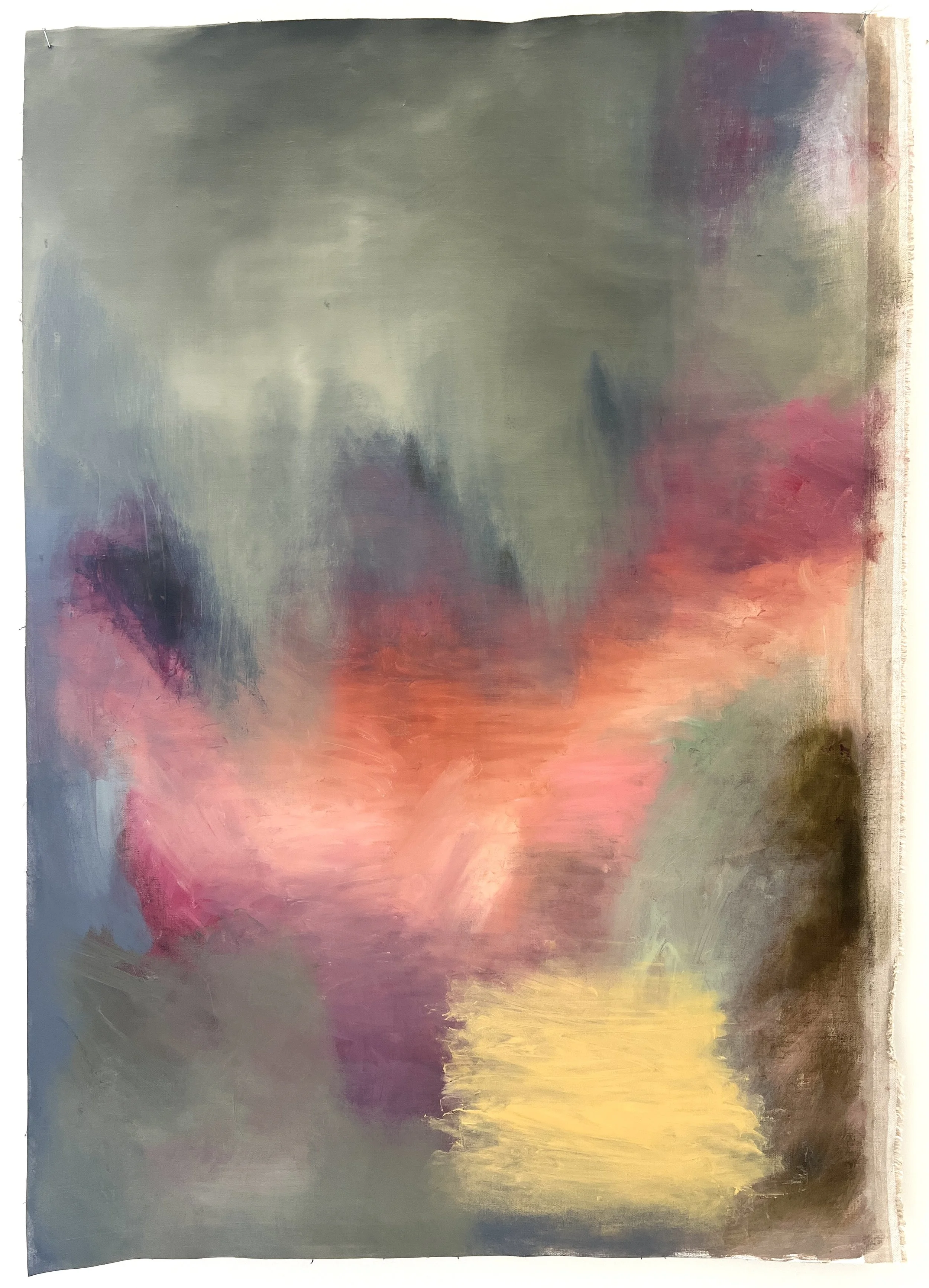 "Bittersweet"| 112 x 80cm | Oil on Un-Stretched Linen | 2025