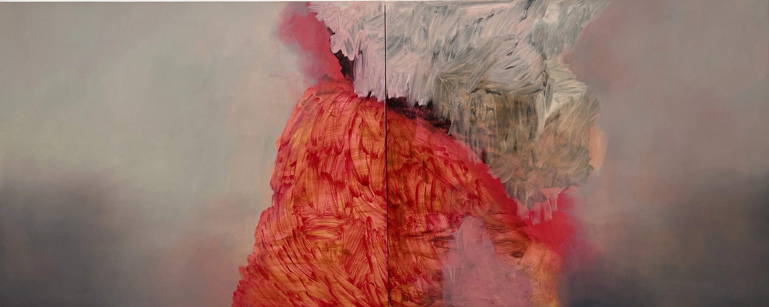 "Slipping Through My Fingers" (Diptych) | 81 x 200cm | Oil on Timber | 2022 | SOLD