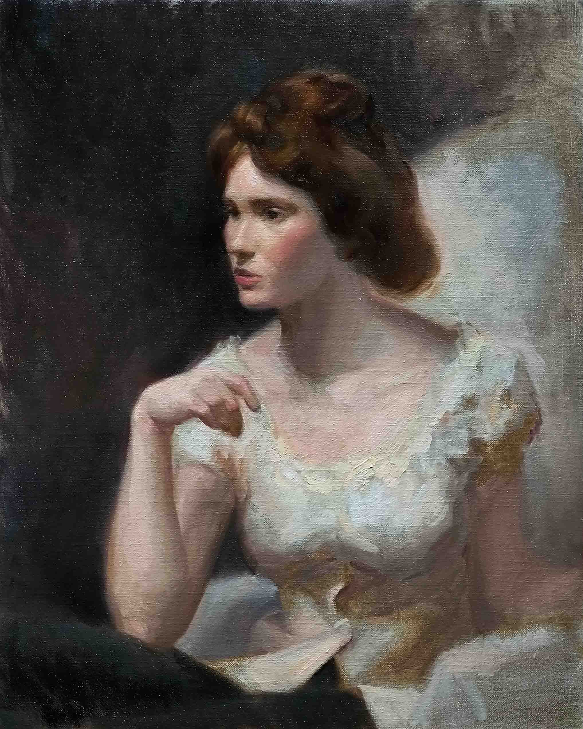 Il dubbio, Oil on canvas, 40 x 50 cm, 2024