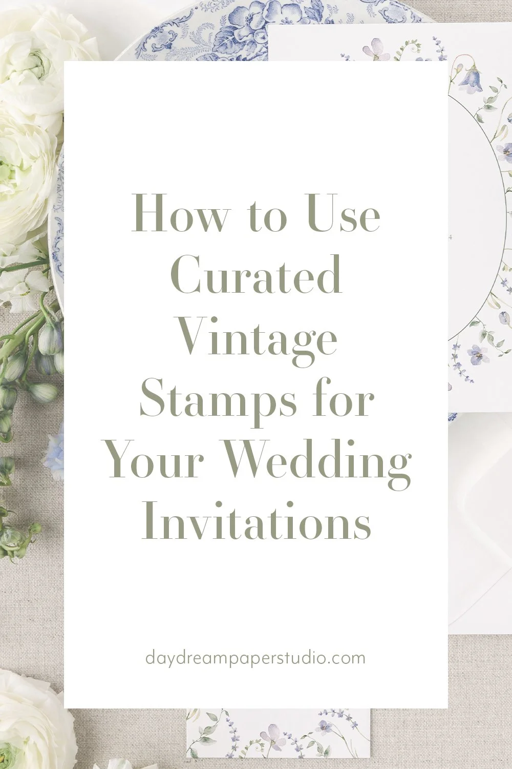 How to Use Curated Vintage Stamps for Your Wedding Invitations
