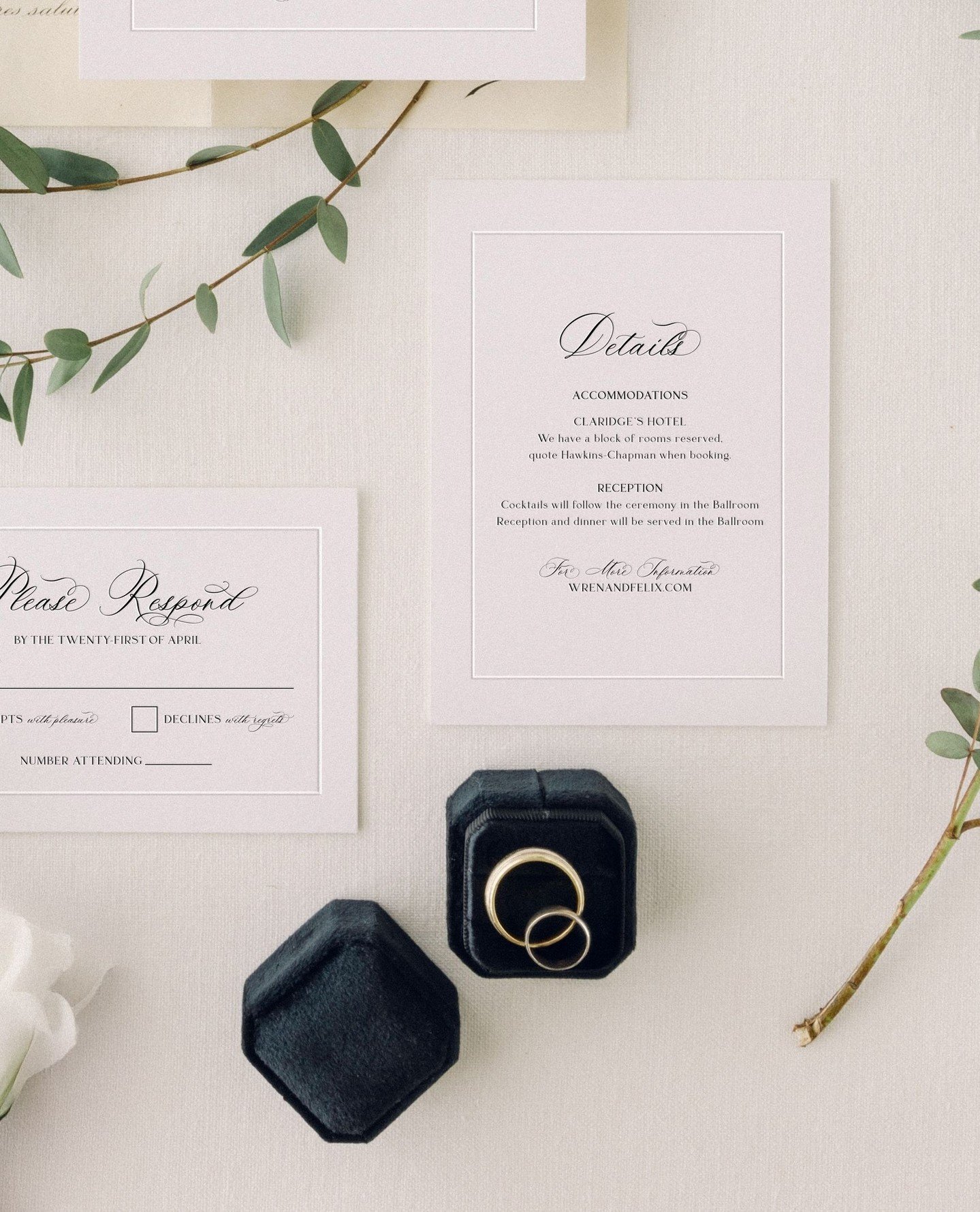 One of the defining details of the Wren Collection is its embossed border:  crisp, intentional, and quietly elegant.⁠
⁠
Embossing adds a tactile layer to the invitation, something guests notice the moment they hold it. It&rsquo;s not flashy or overst