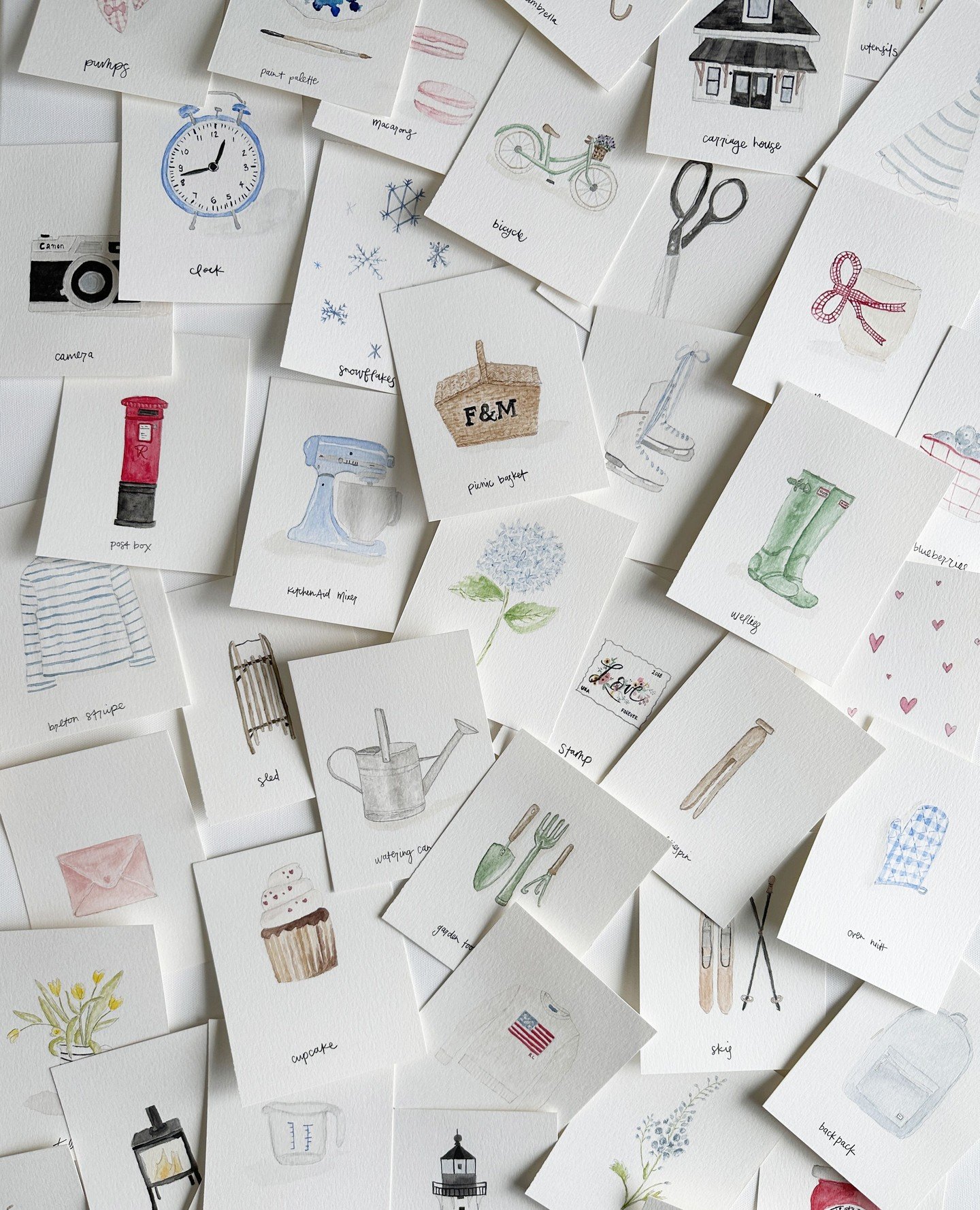 Somewhere between painting the last watercolor of the year and laying them all out on the table, I realised something: choosing favourites is harder than I expected.⁠
⁠
Each little painting carries a memory &mdash; a season, a mug, a flower, a quiet 