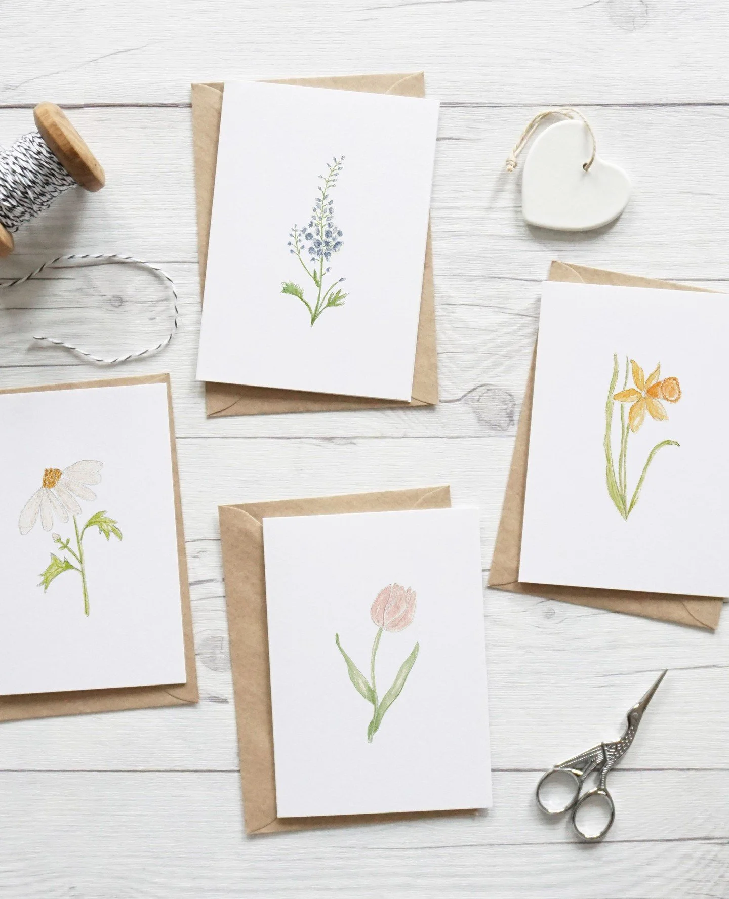 There&rsquo;s something about a floral card that feels timeless.⁠
⁠
Not tied to a single occasion, but something you can reach for again and again, to say thank you, to check in, or simply to send a note.⁠
⁠
These designs begin as watercolor painting