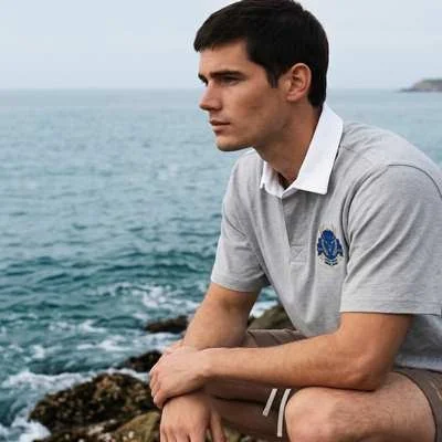 Essential Contrast Polo Shirt - Grey