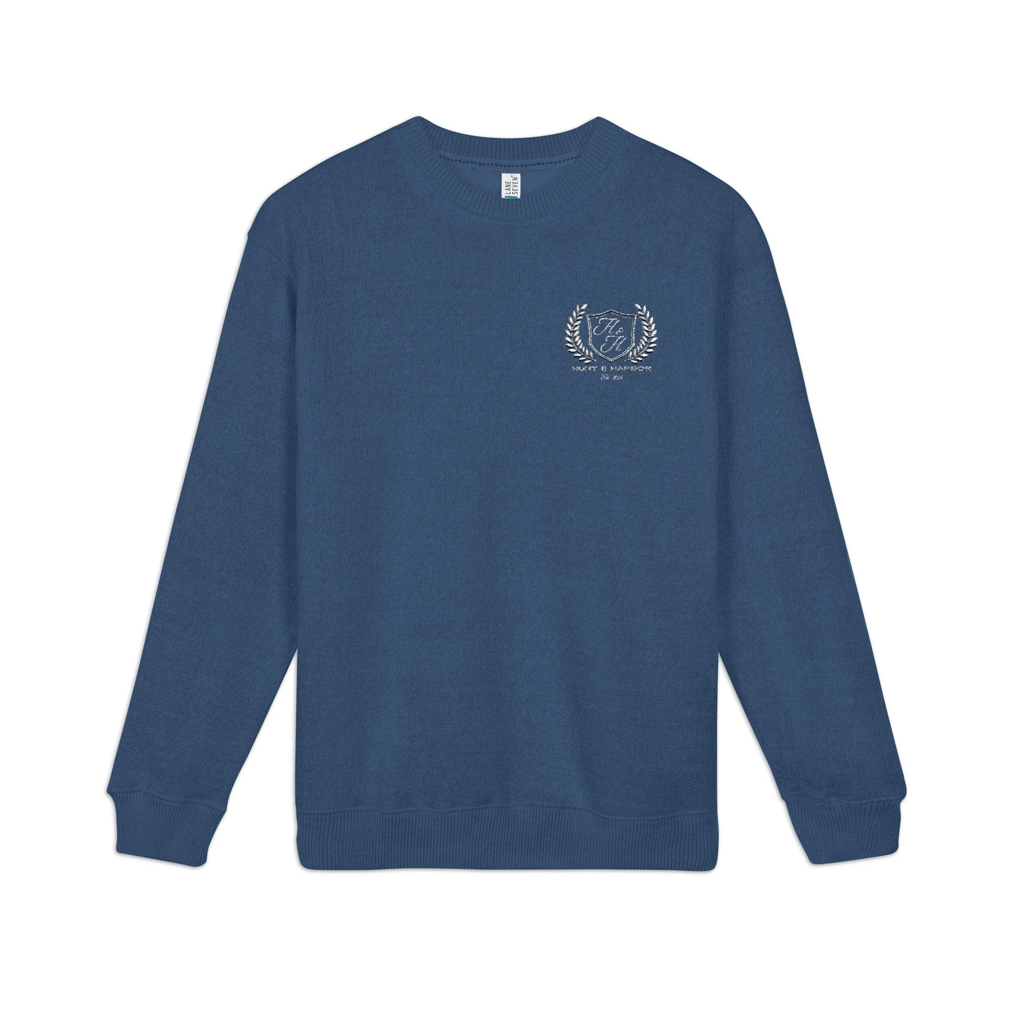 Embroidered Laurels Crewneck Sweater