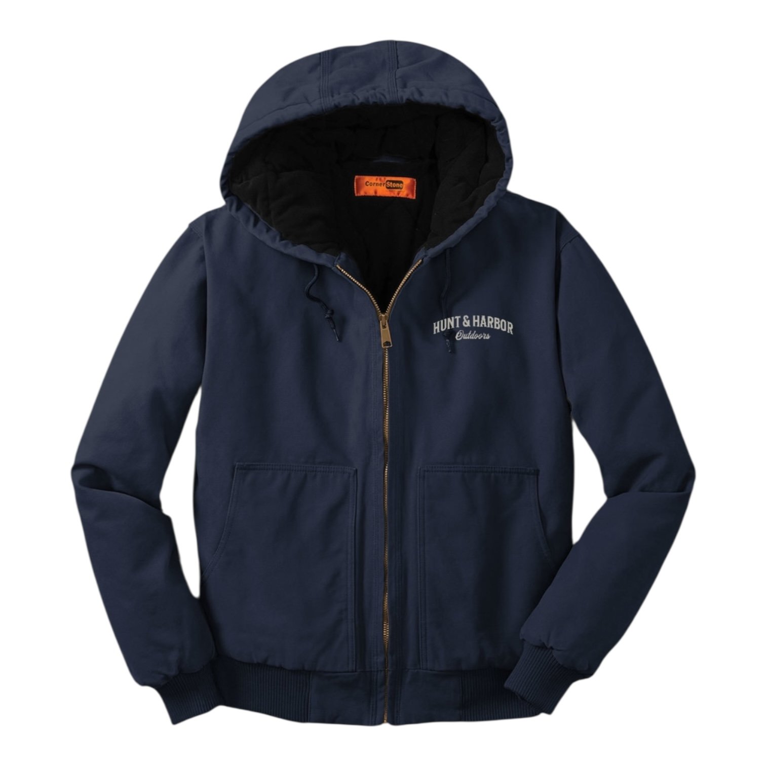 Duck Cloth Zip Up Work Hoodie