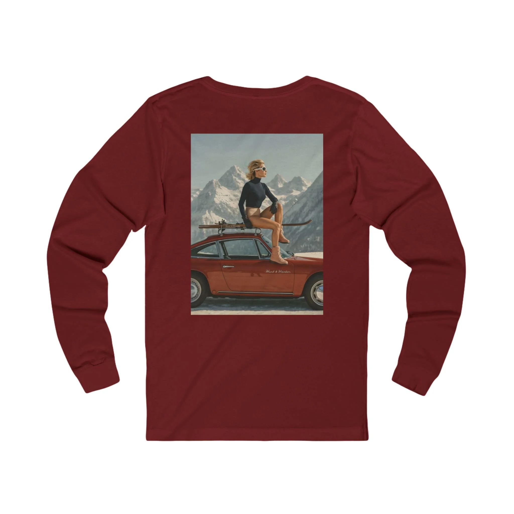 Vintage Ski Porsche Long Sleeve Tee
