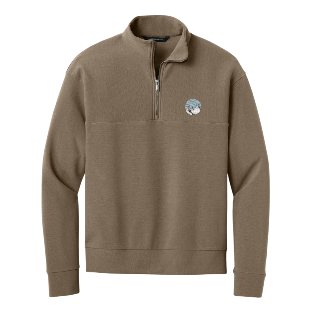 Ski Scene Embroidered Quarter-Zip