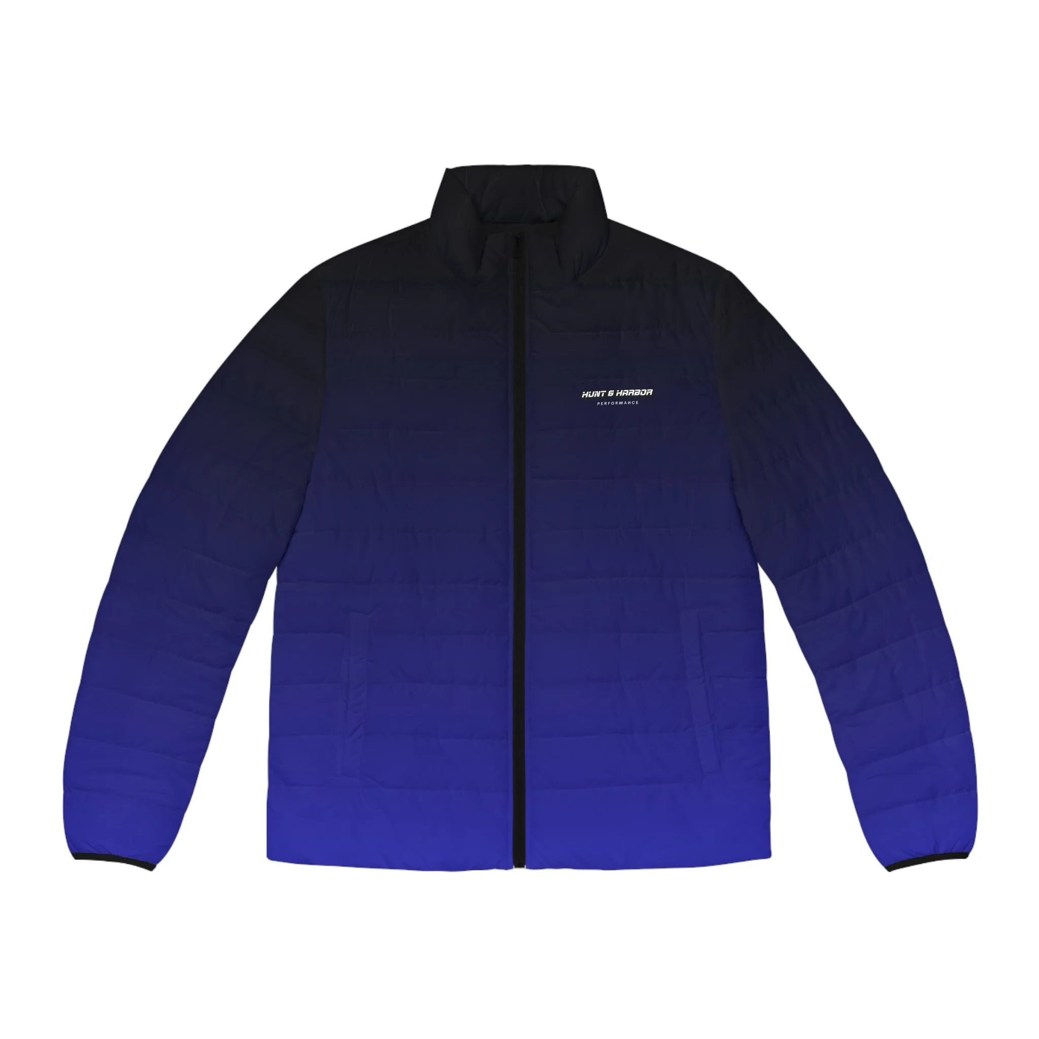 Blue Gradient Puffer Jacket
