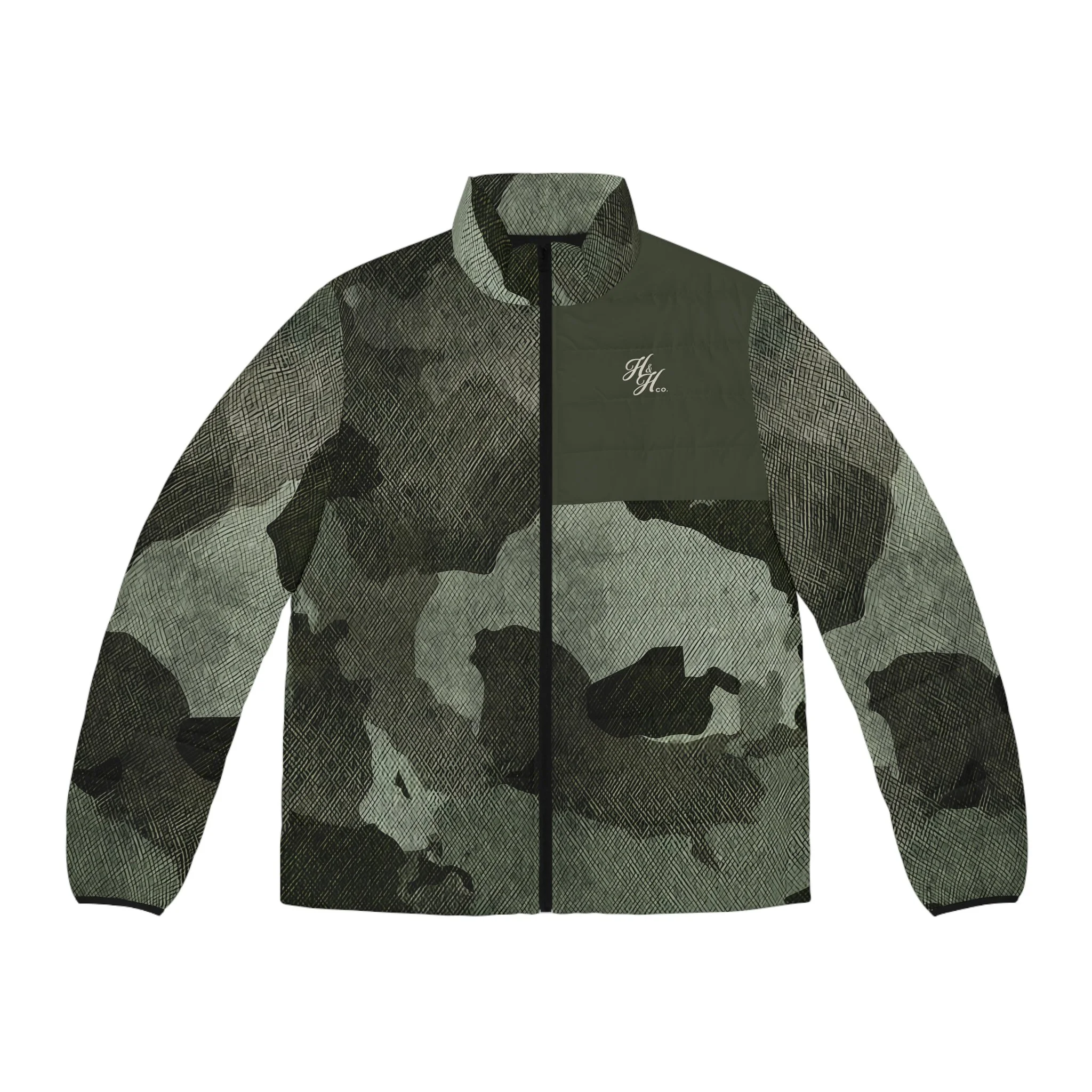 Black Camo Puffer Jacket