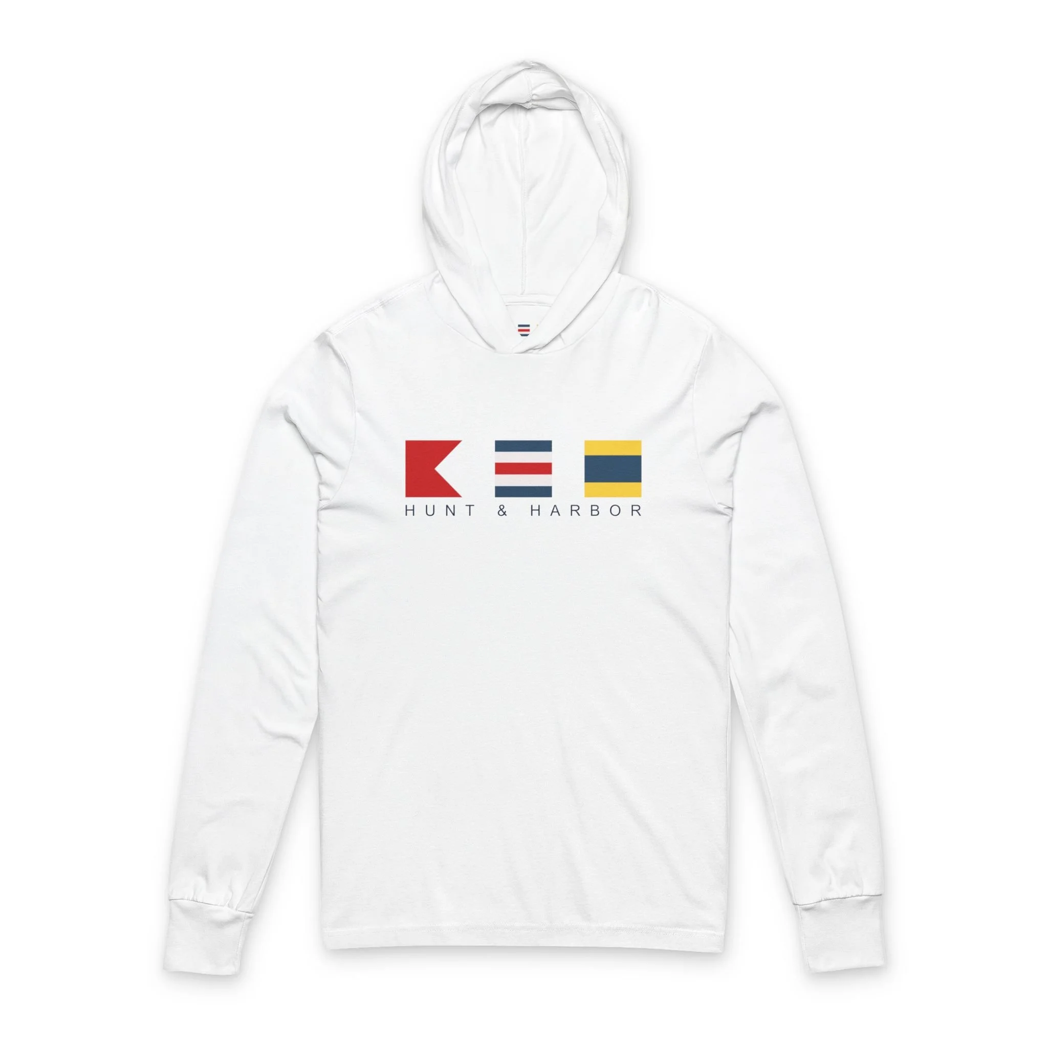 Nautical Flag Hooded Long Sleeve Tee