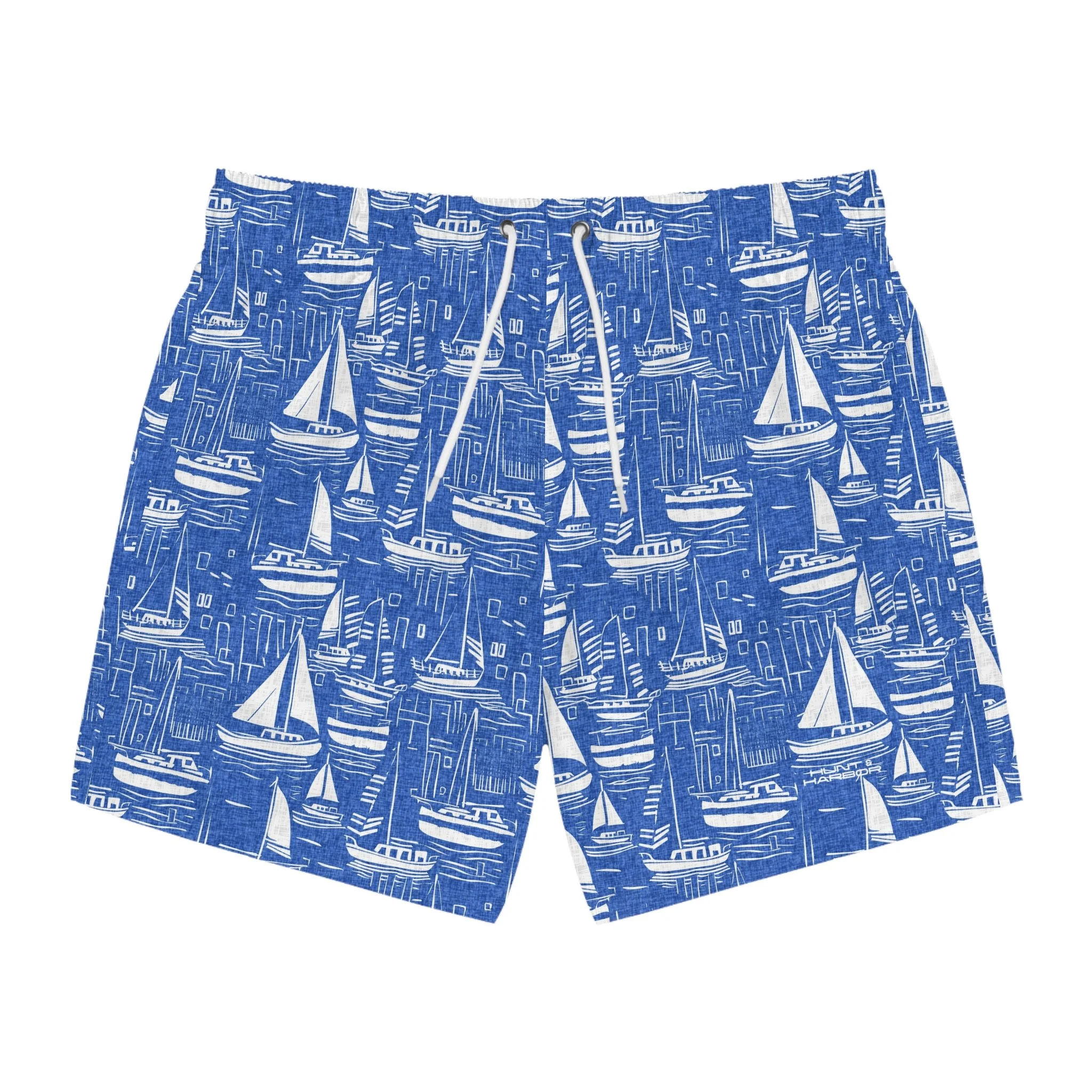 Nautical Sailboat Swim Trunks