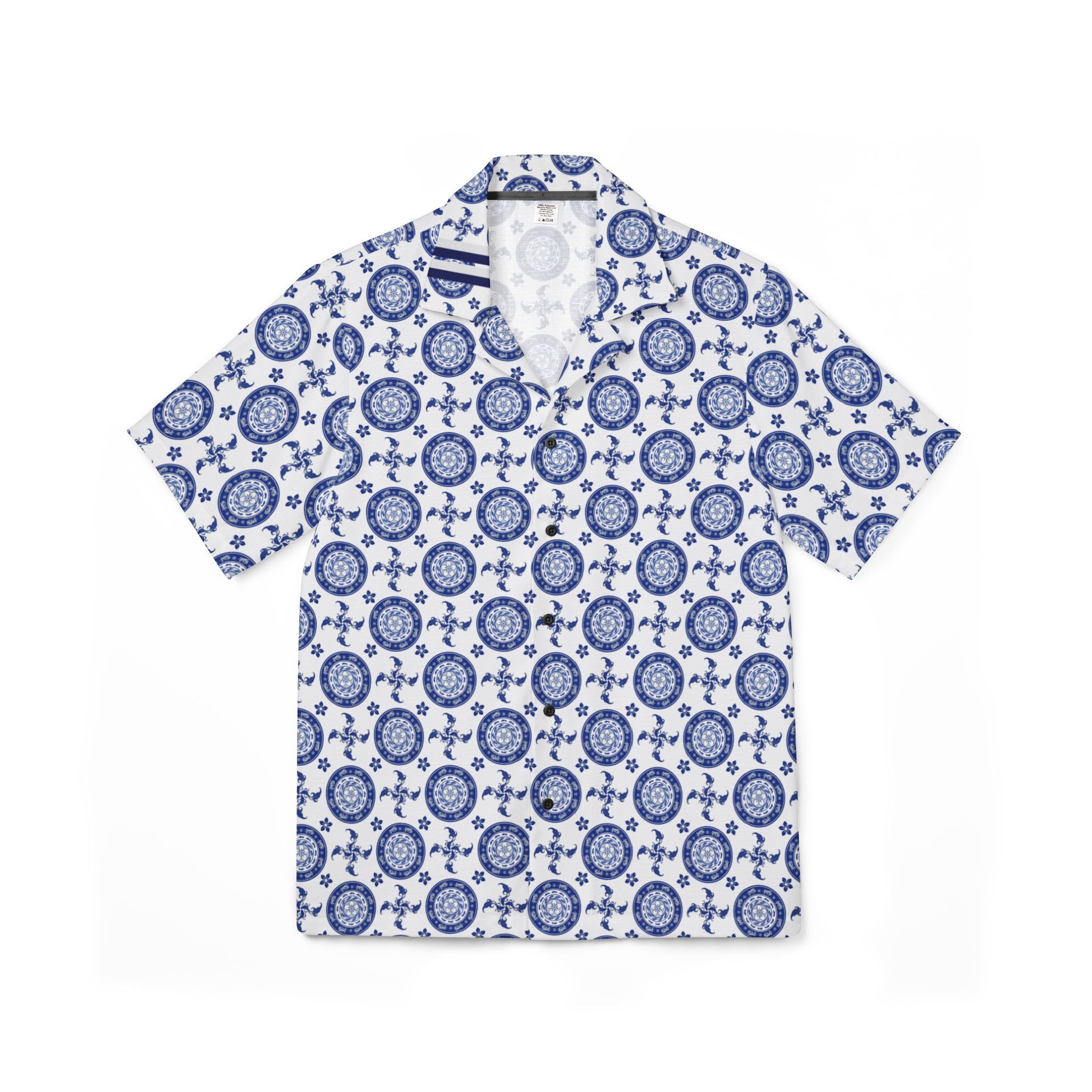 Blue Medallion Camp Collar Shirt