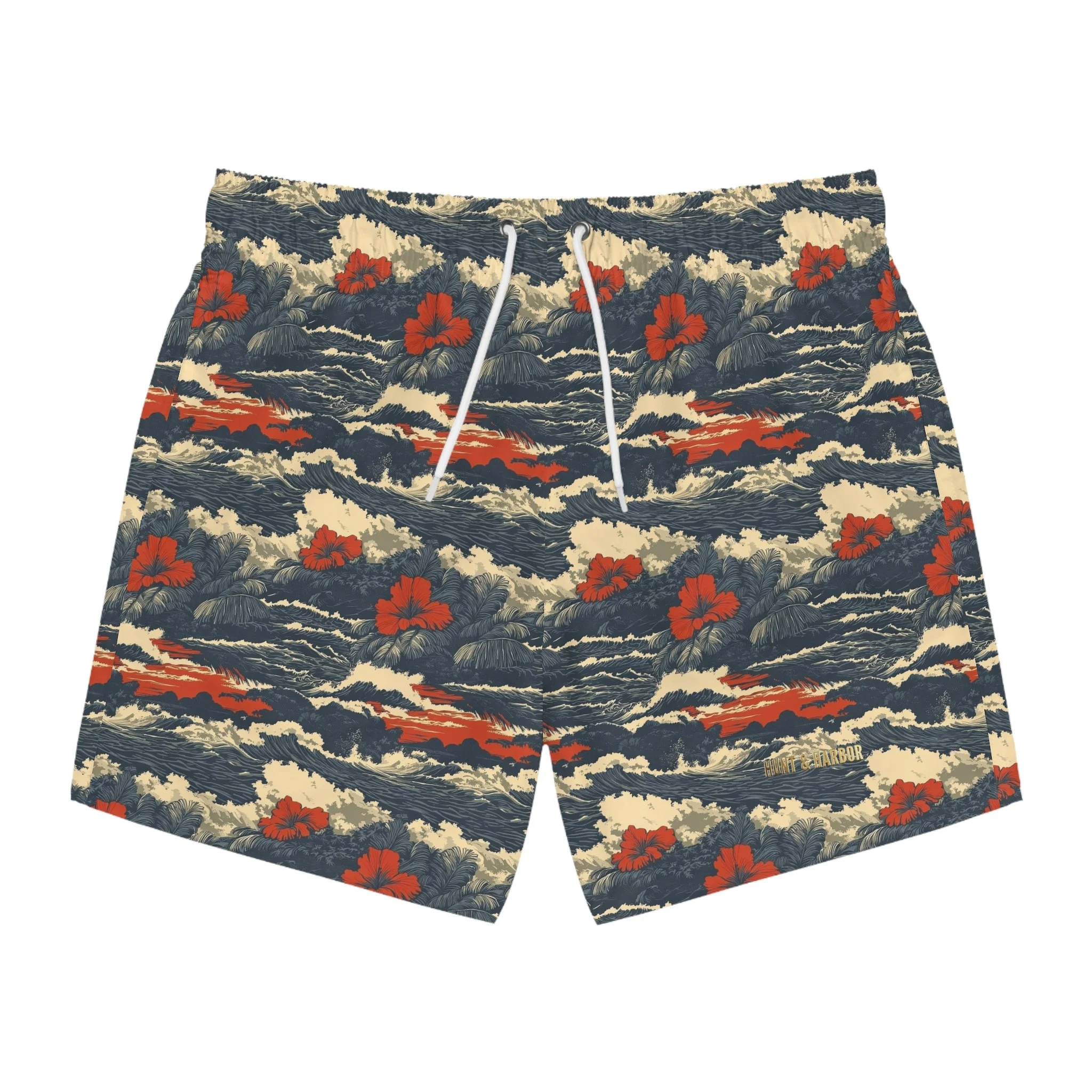 Hokusai Harbor Swim Trunks