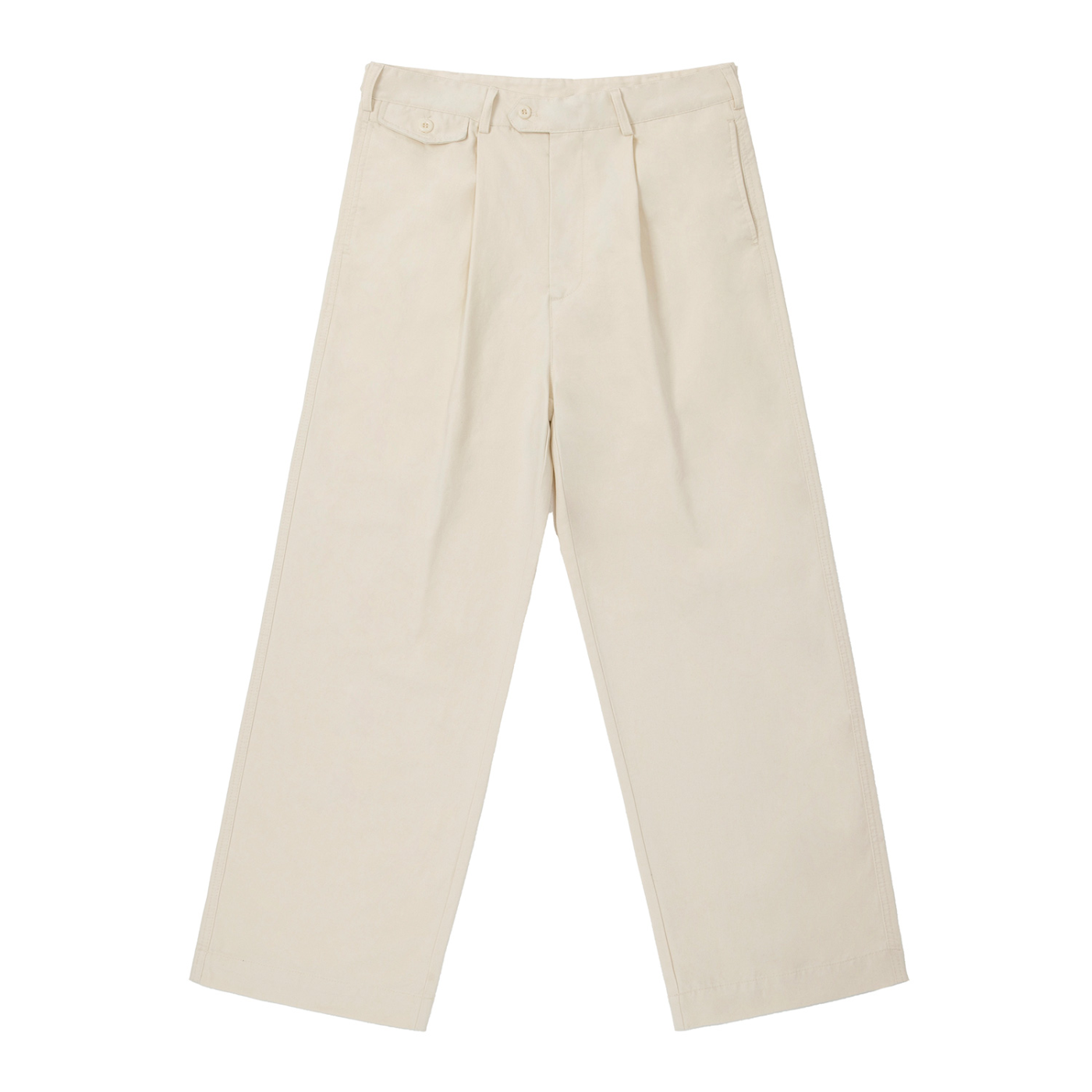 Adjustable Waist Casual Straight-Leg Chinos