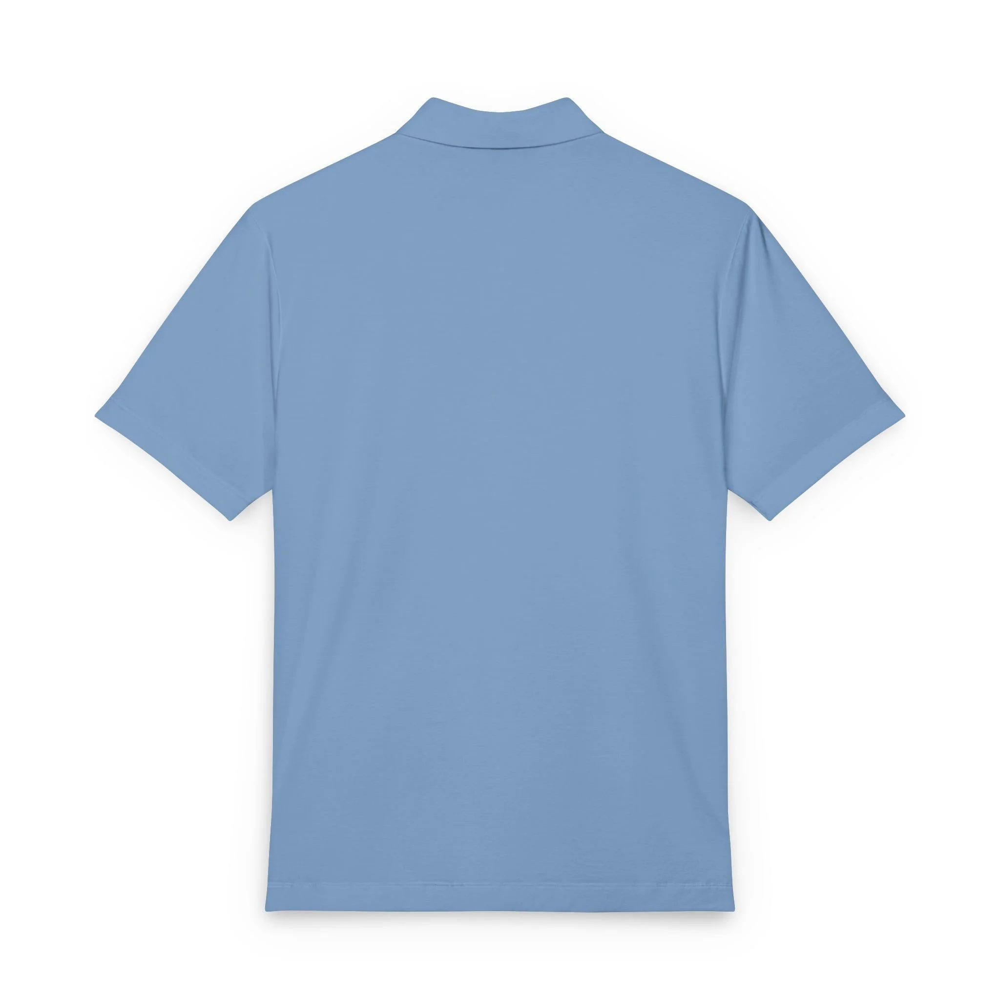 Antler & Anchor Stretch Jersey Polo in Parisian Blue – back view