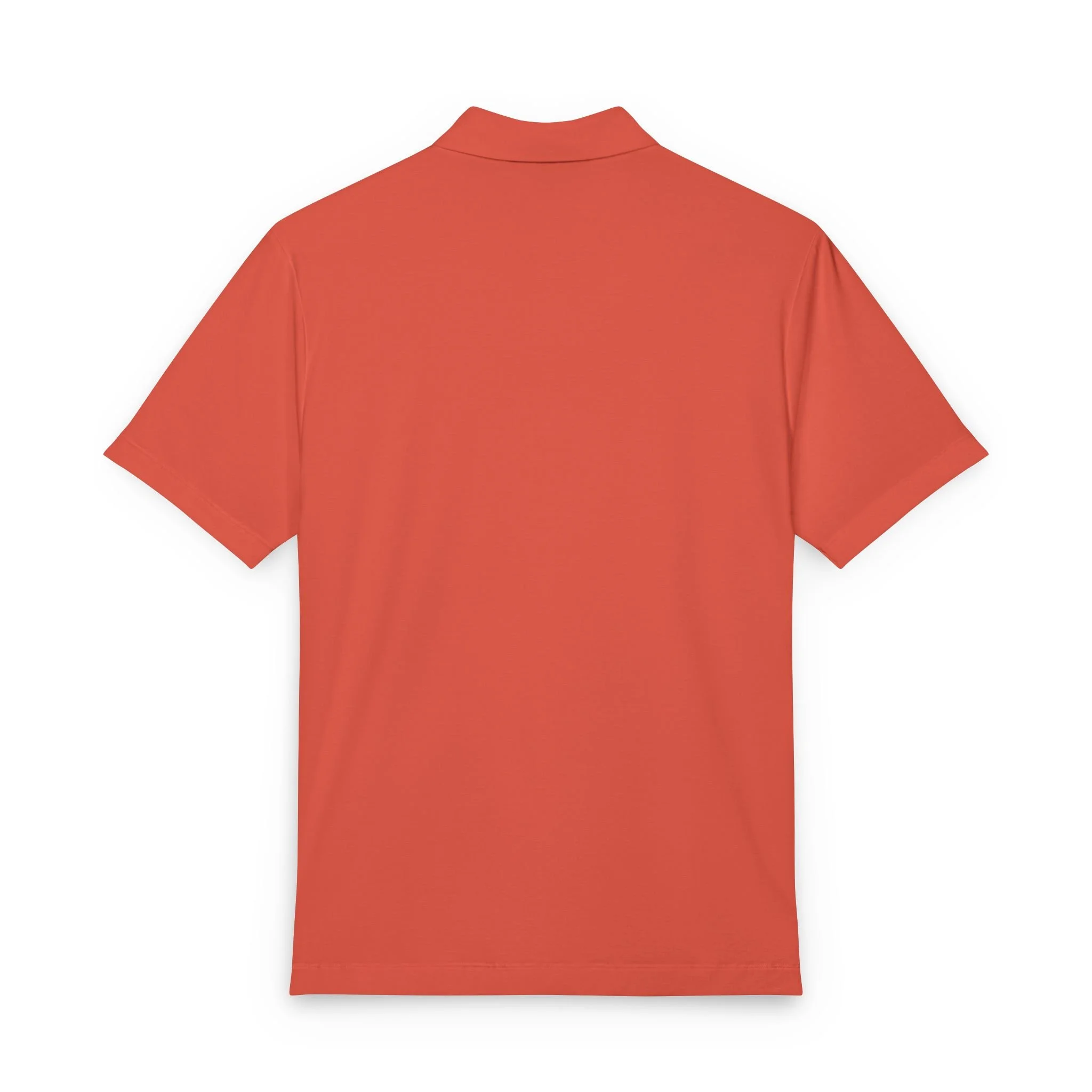 Antler & Anchor Stretch Jersey Polo in Terracotta – back view