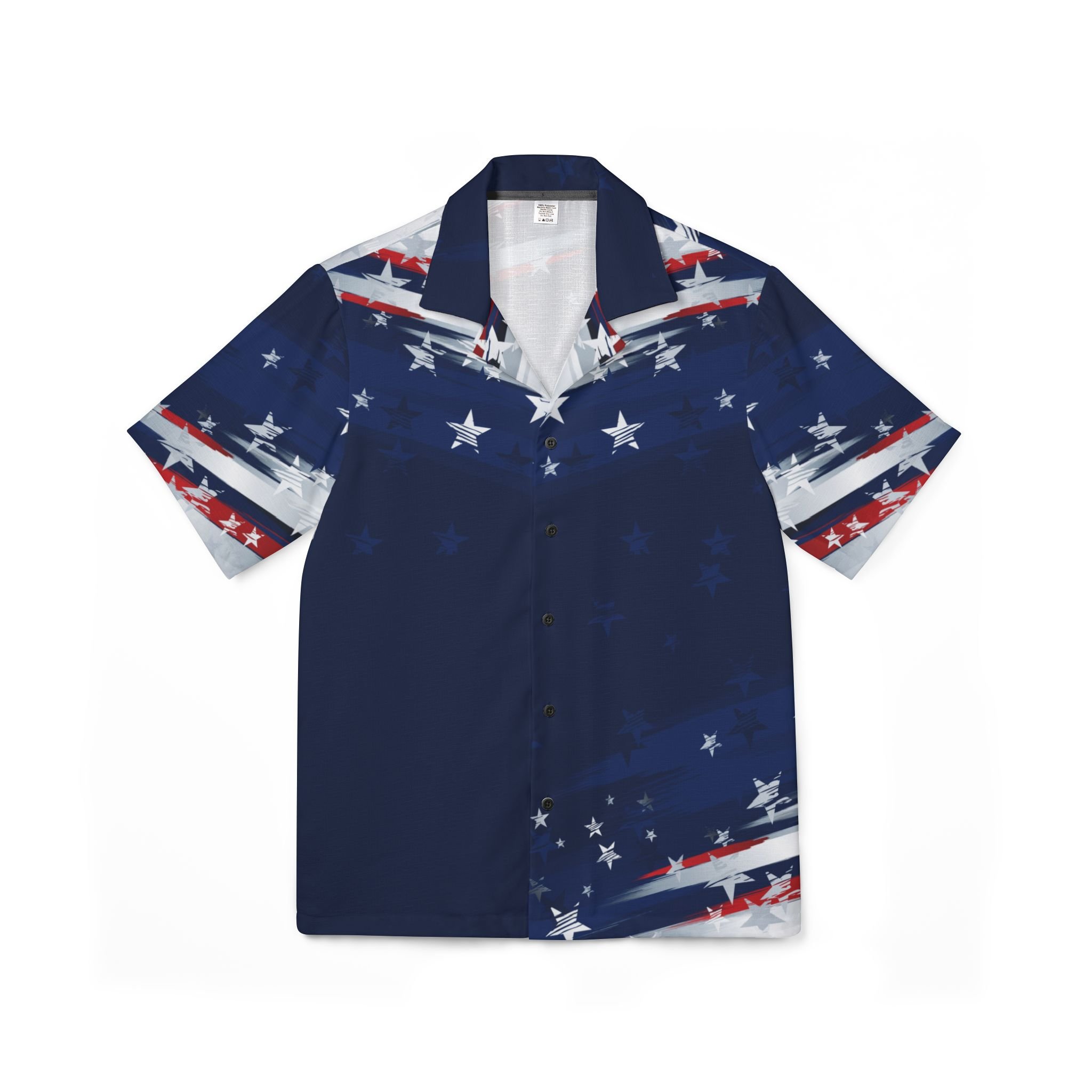Hunt & Harbor x Mister USA Red White & Blue Patriotic Camp Collar Shirt