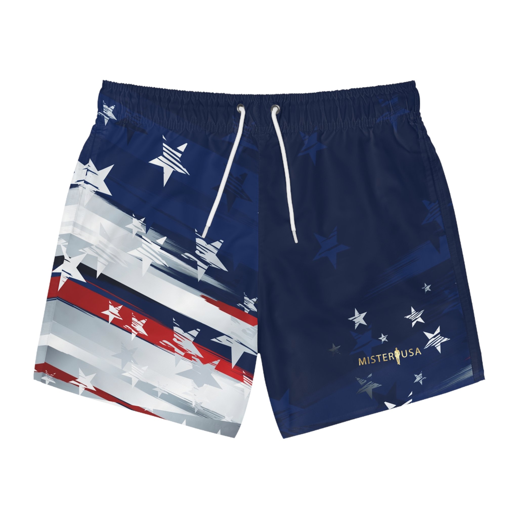 Hunt & Harbor x Mister USA Patriotic Swim Trunks