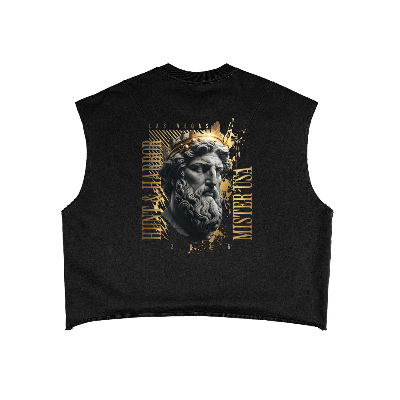 Hunt & Harbor x Mister USA Black French Terry Boxy Tank Top