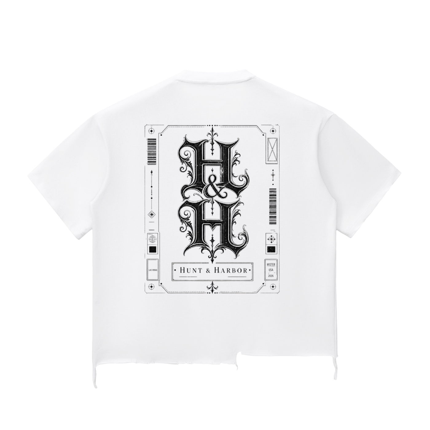 Hunt & Harbor x Mister USA Snow Wash Raw-Hem Boxy T-Shirt