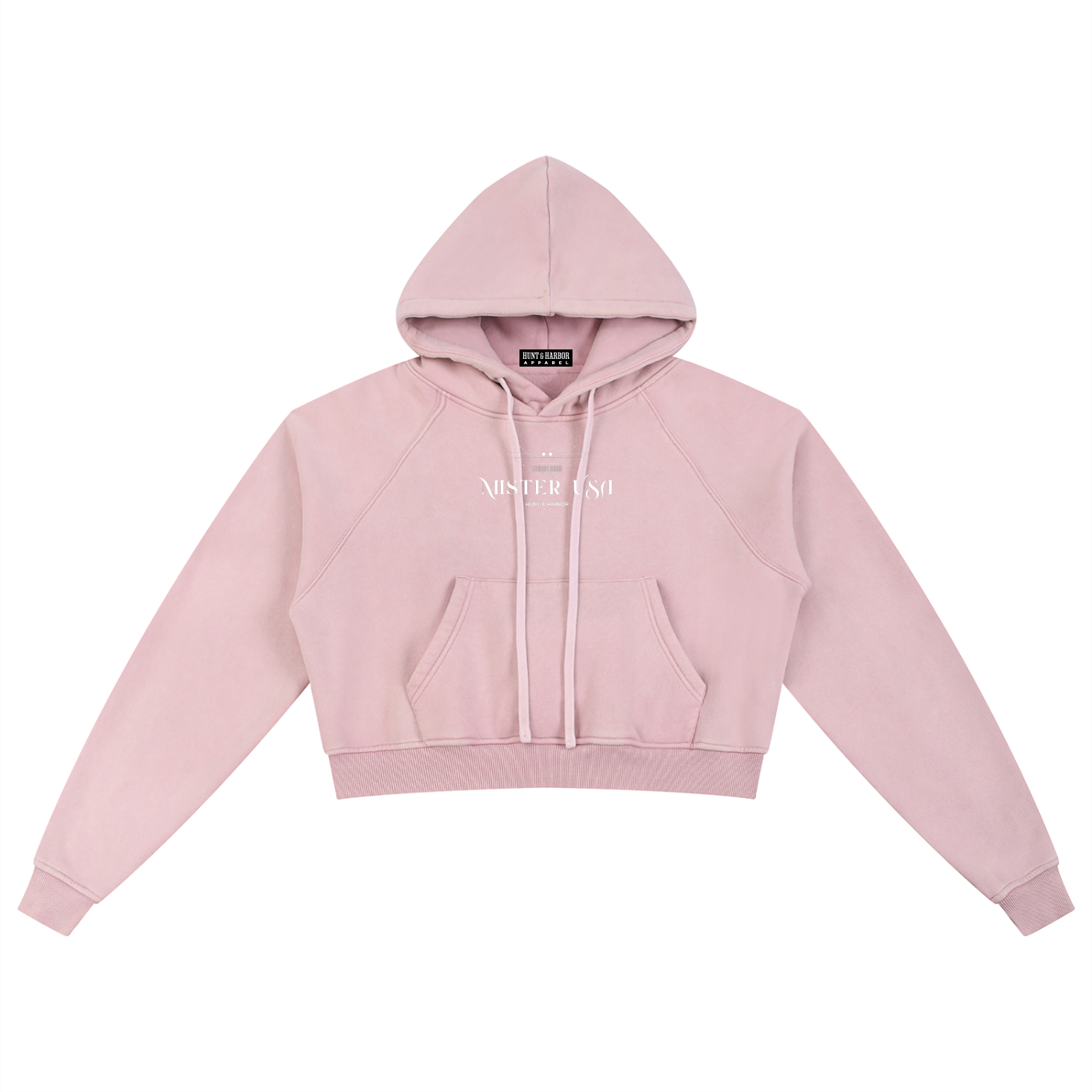 Hunt & Harbor x Mister USA Snow Washed Cropped Hoodie