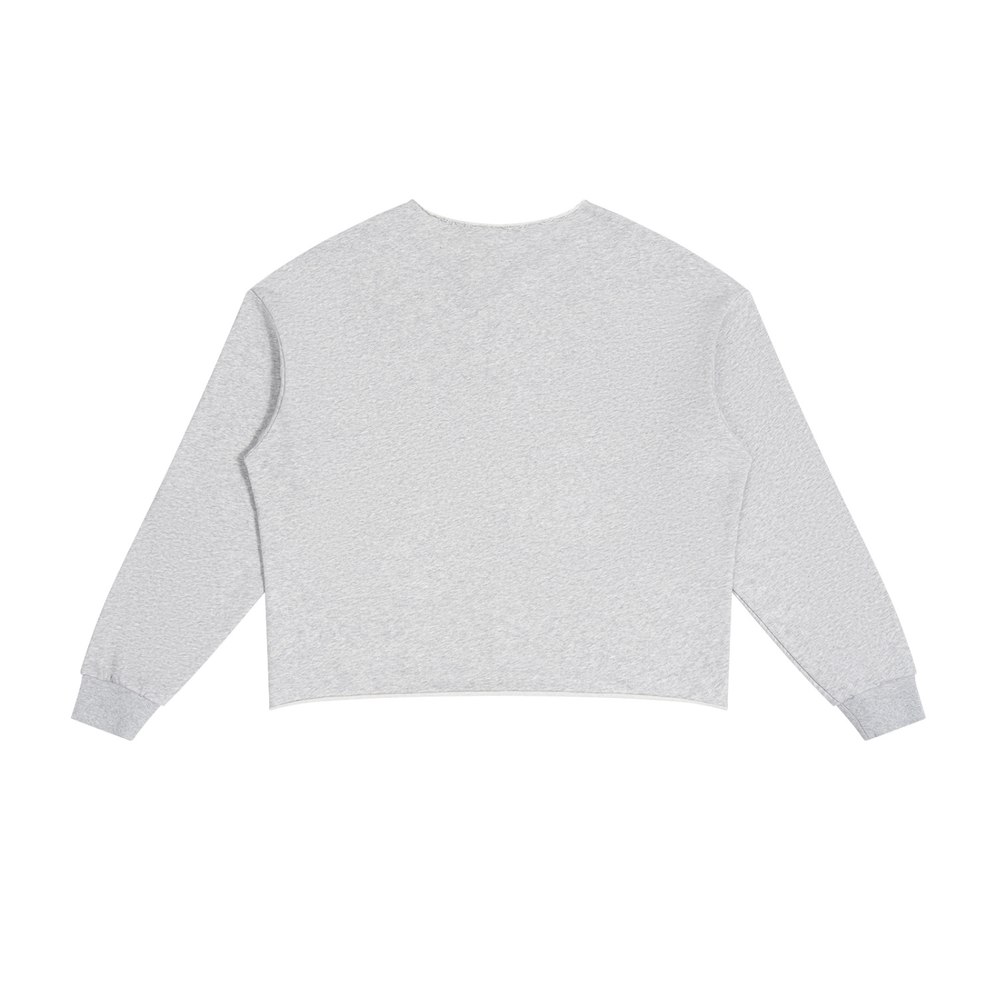 Hunt & Harbor Deer Antler Study boxy sweatshirt in flower gray, back view