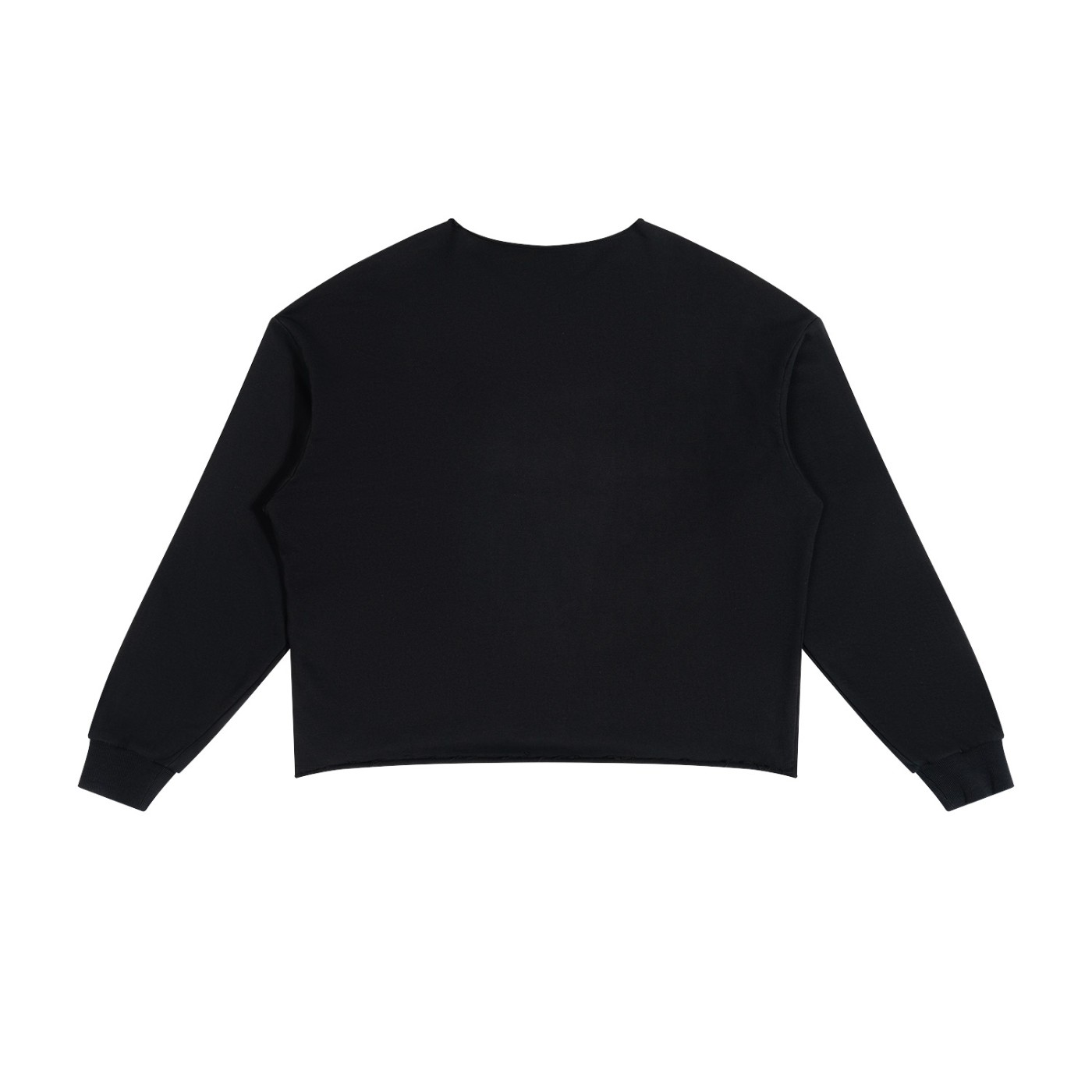 Hunt & Harbor Deer Antler Study boxy sweatshirt in black, back view