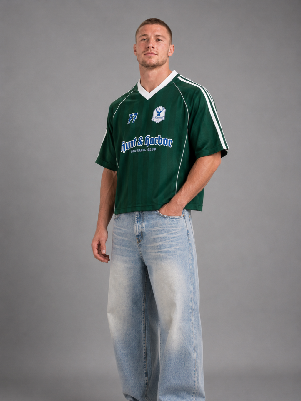 Shadow Stripe Collared Soccer Jersey
