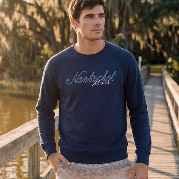 Nantucket Script Crew Sweatshirt