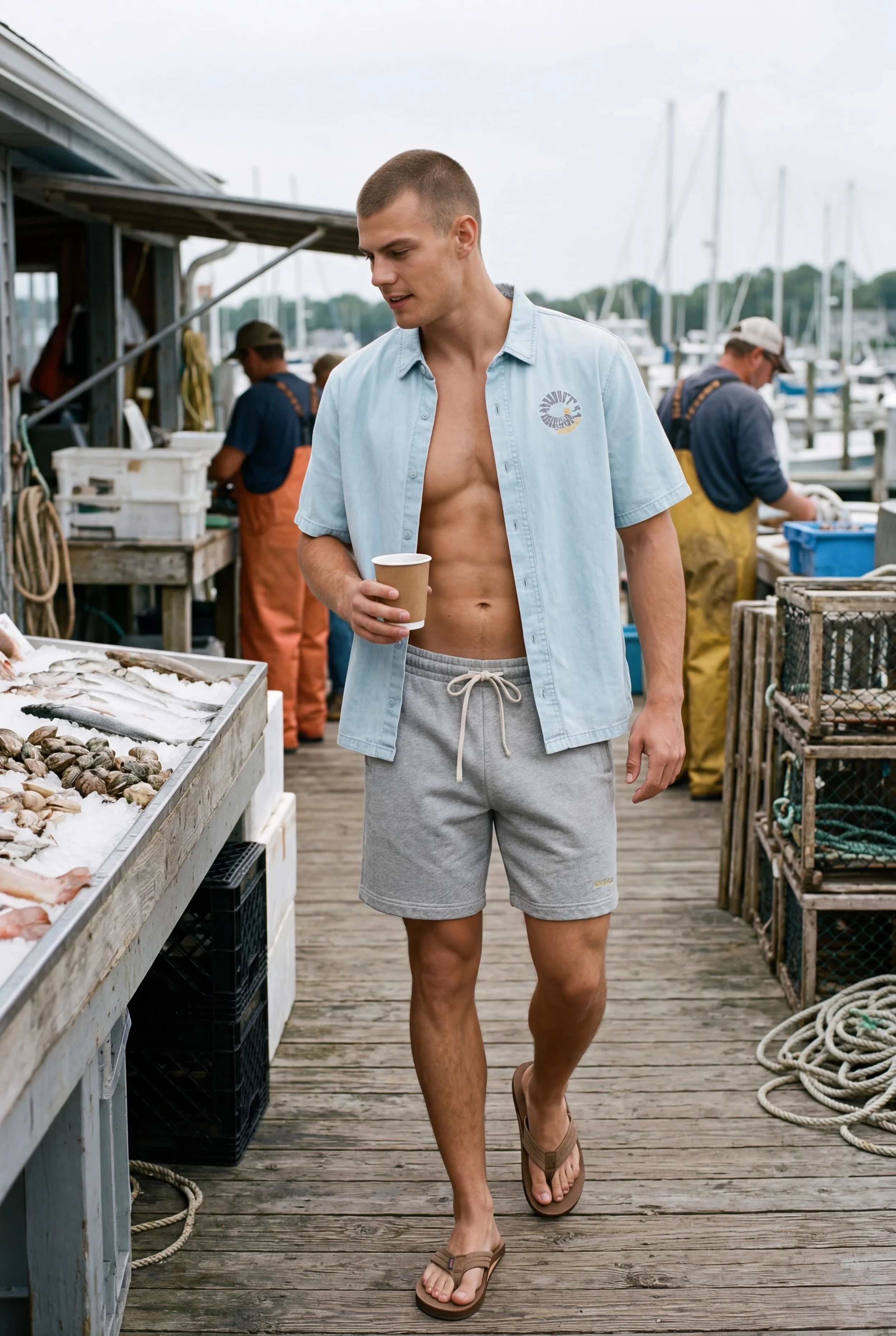 Vintage Wash Drop Shoulder Shirt