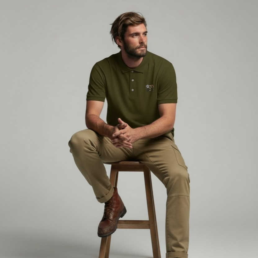 Daisy Logo Stretch Golf Polo