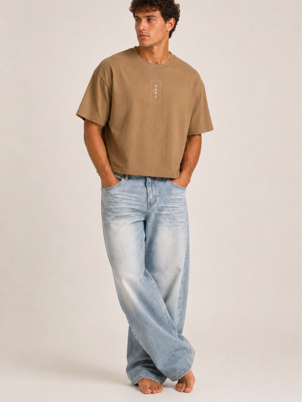 Vintage Wash Sunfade Barrel Leg Jeans