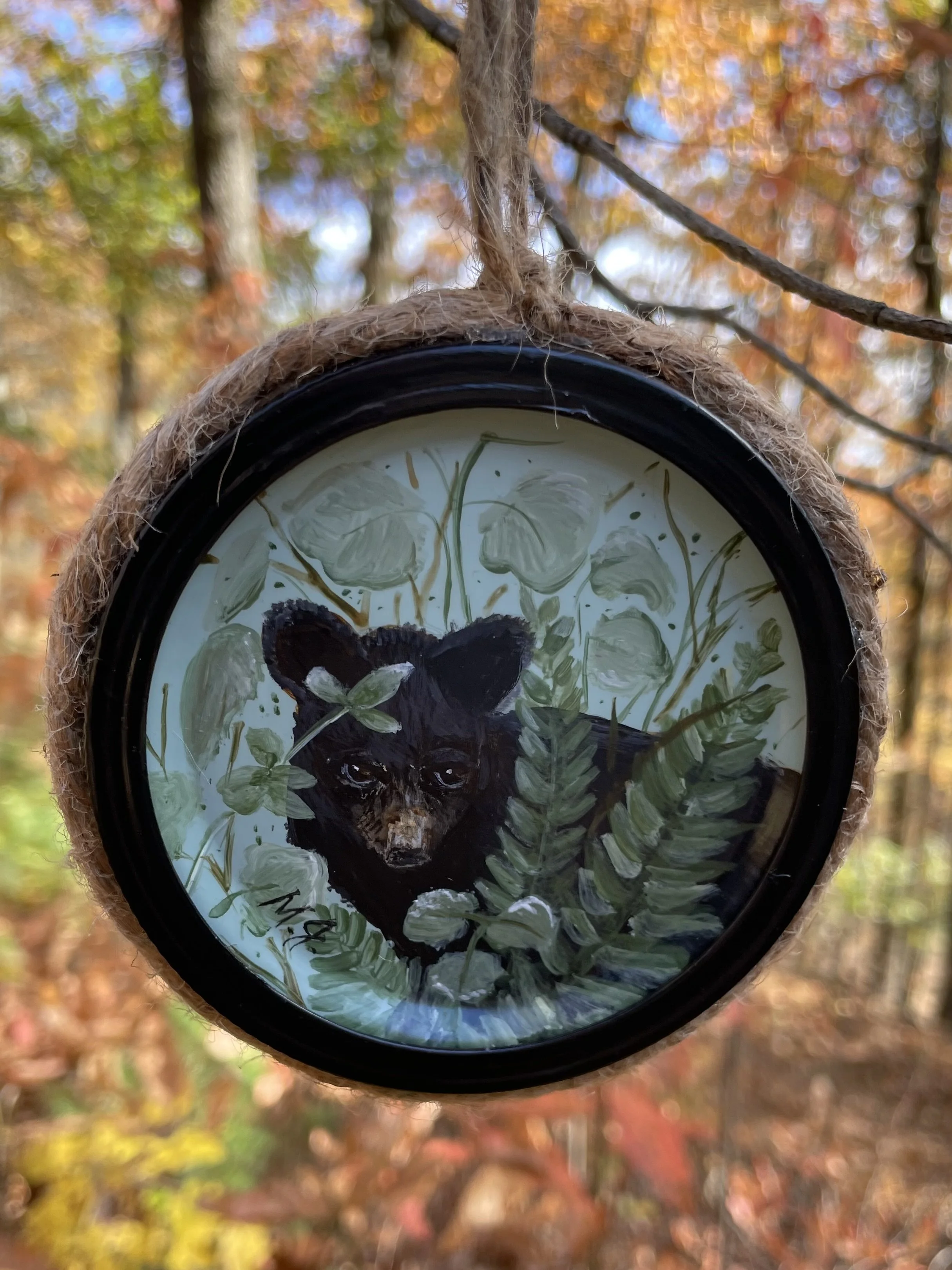 Spring Cub - Original Acrylic on Ornament