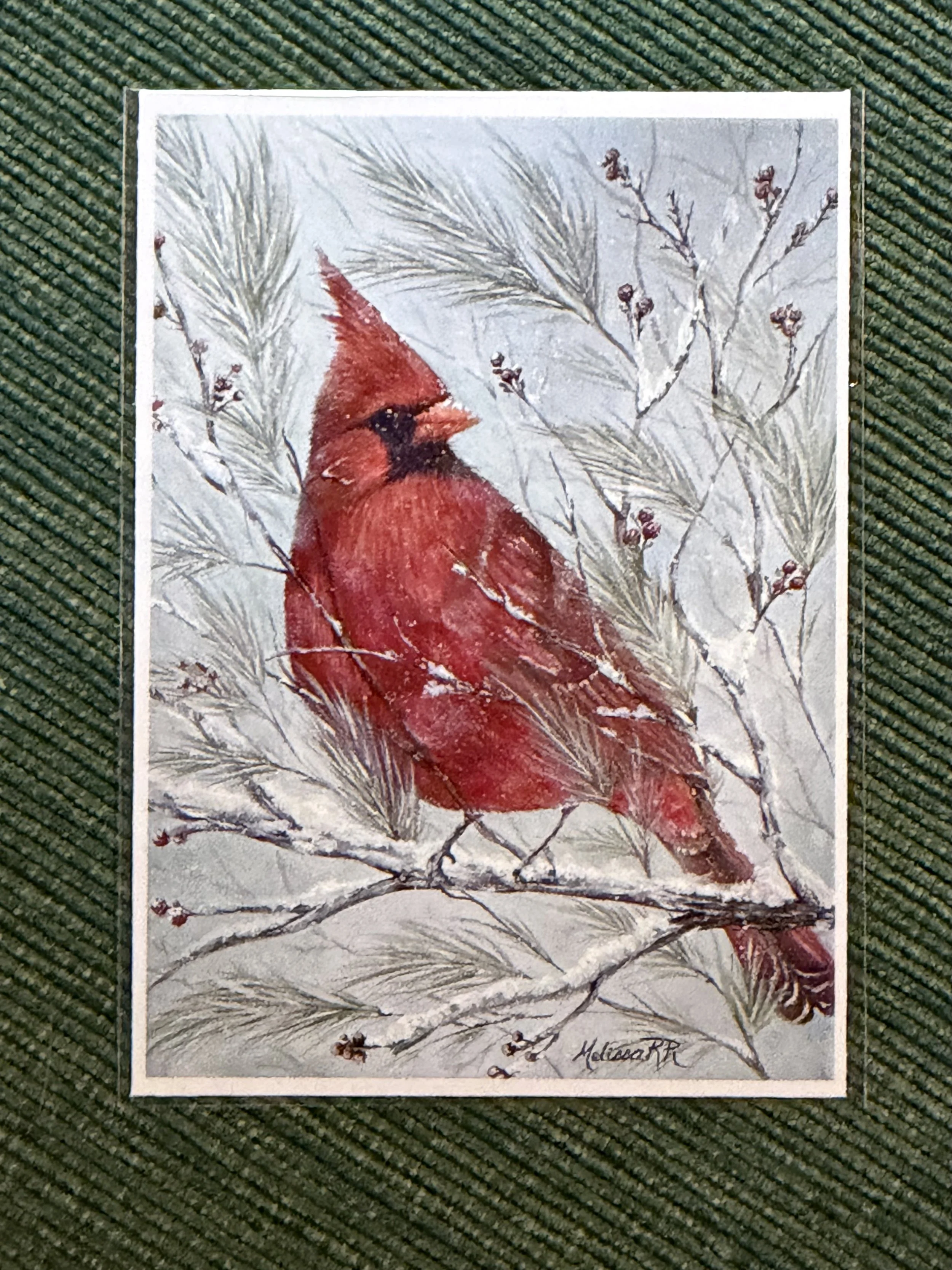 "Winter Cardinal" - ACEO Print