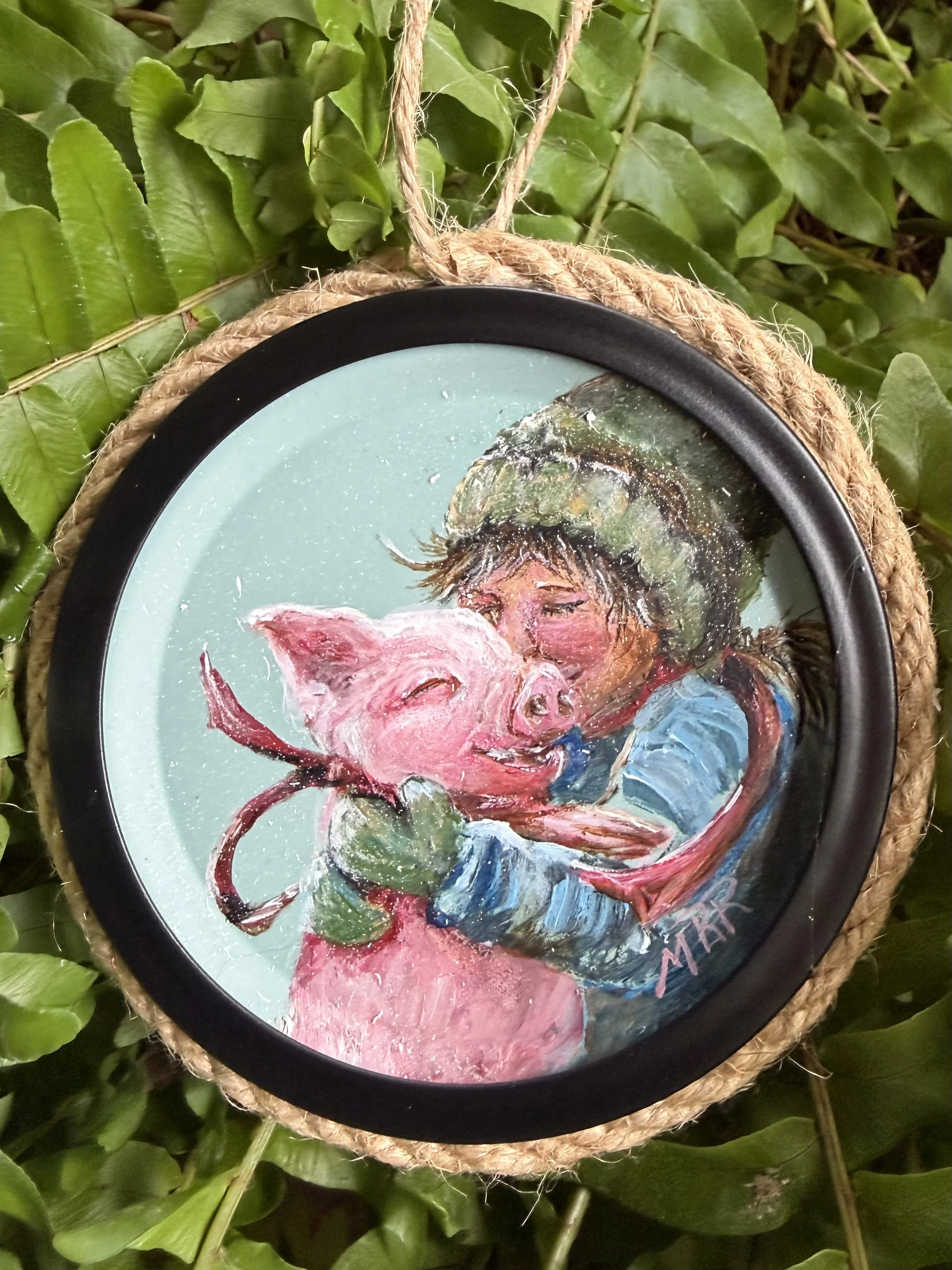 "Joy" - Original Acrylic on Ornament