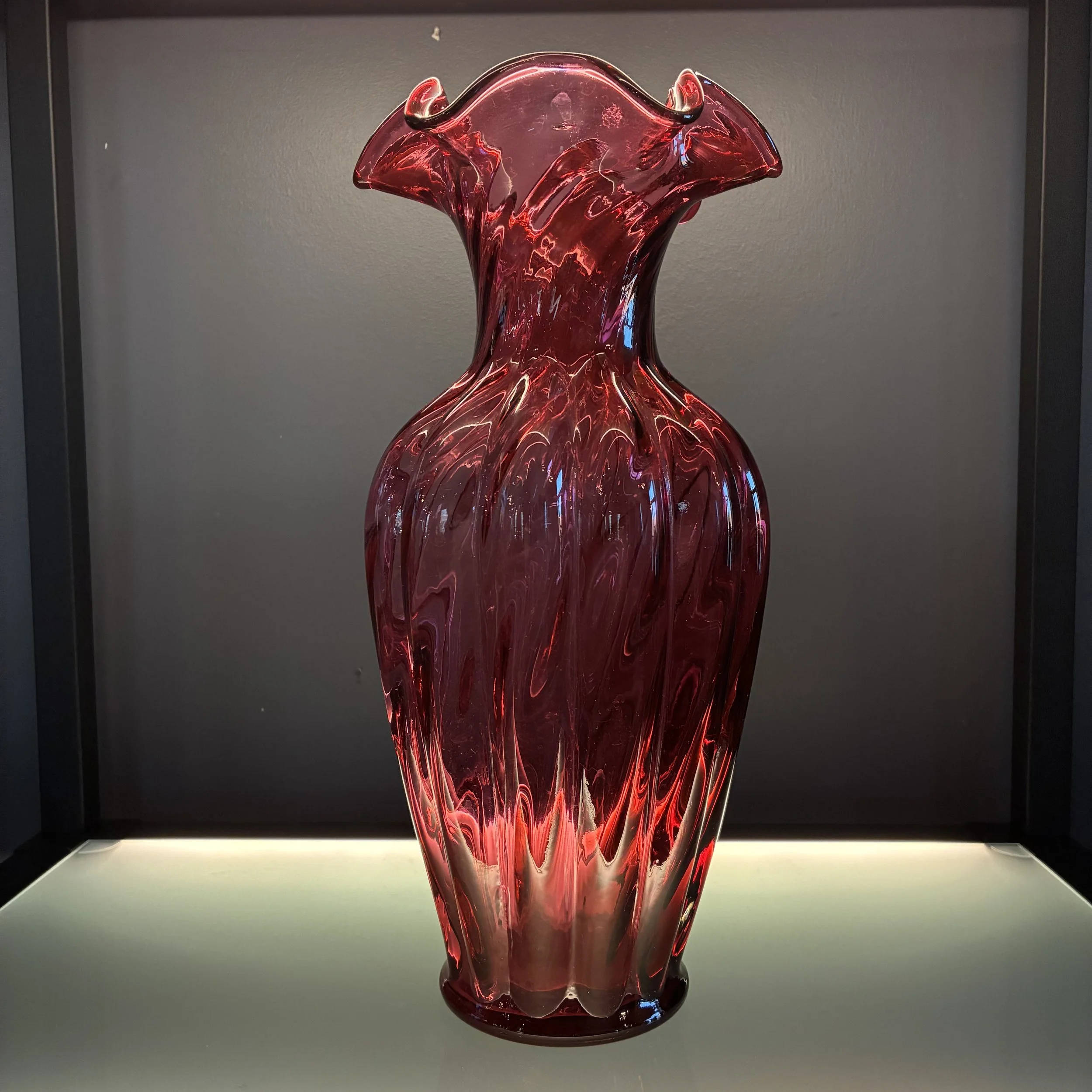 Fenton Cranberry Vase