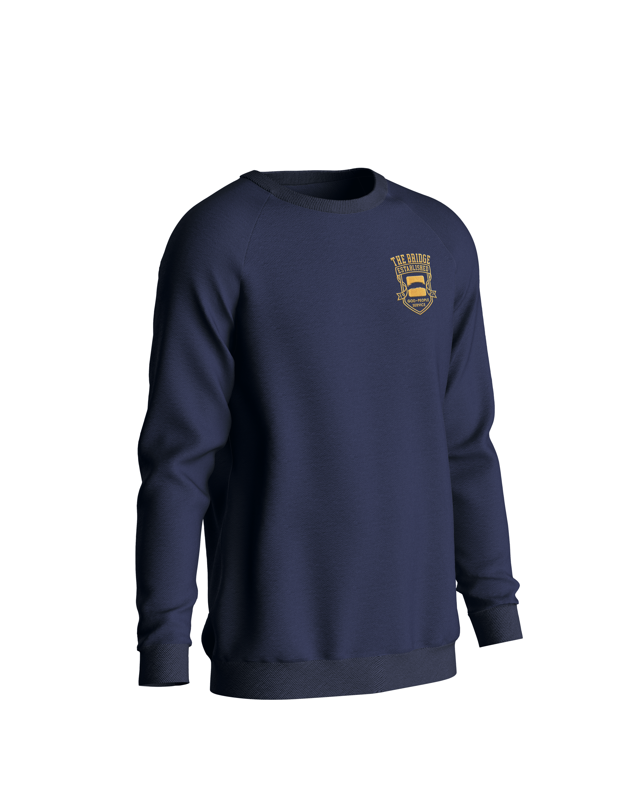 %22Bridge Crest%22 Crewneck - Navy.png