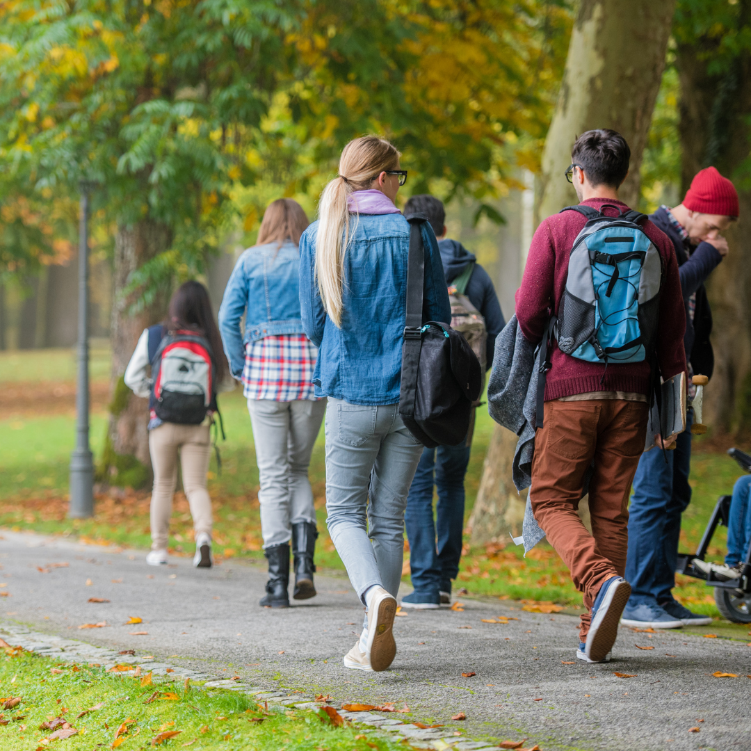 Students on school campus