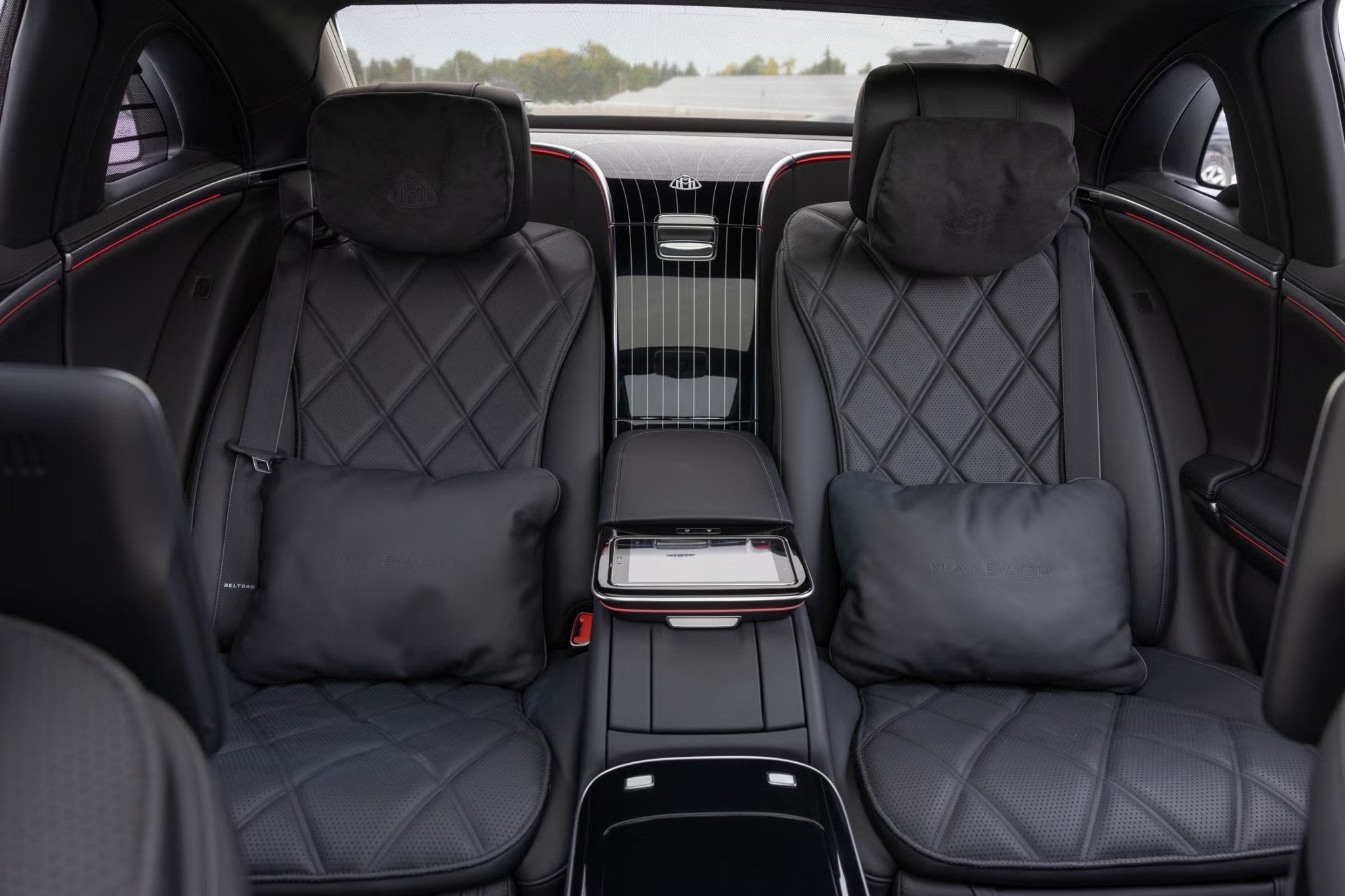 Mercedes-Maybach rear cabin for private CEO and executive chauffeur service