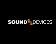 Logo de Sound Devices sur un fond noir