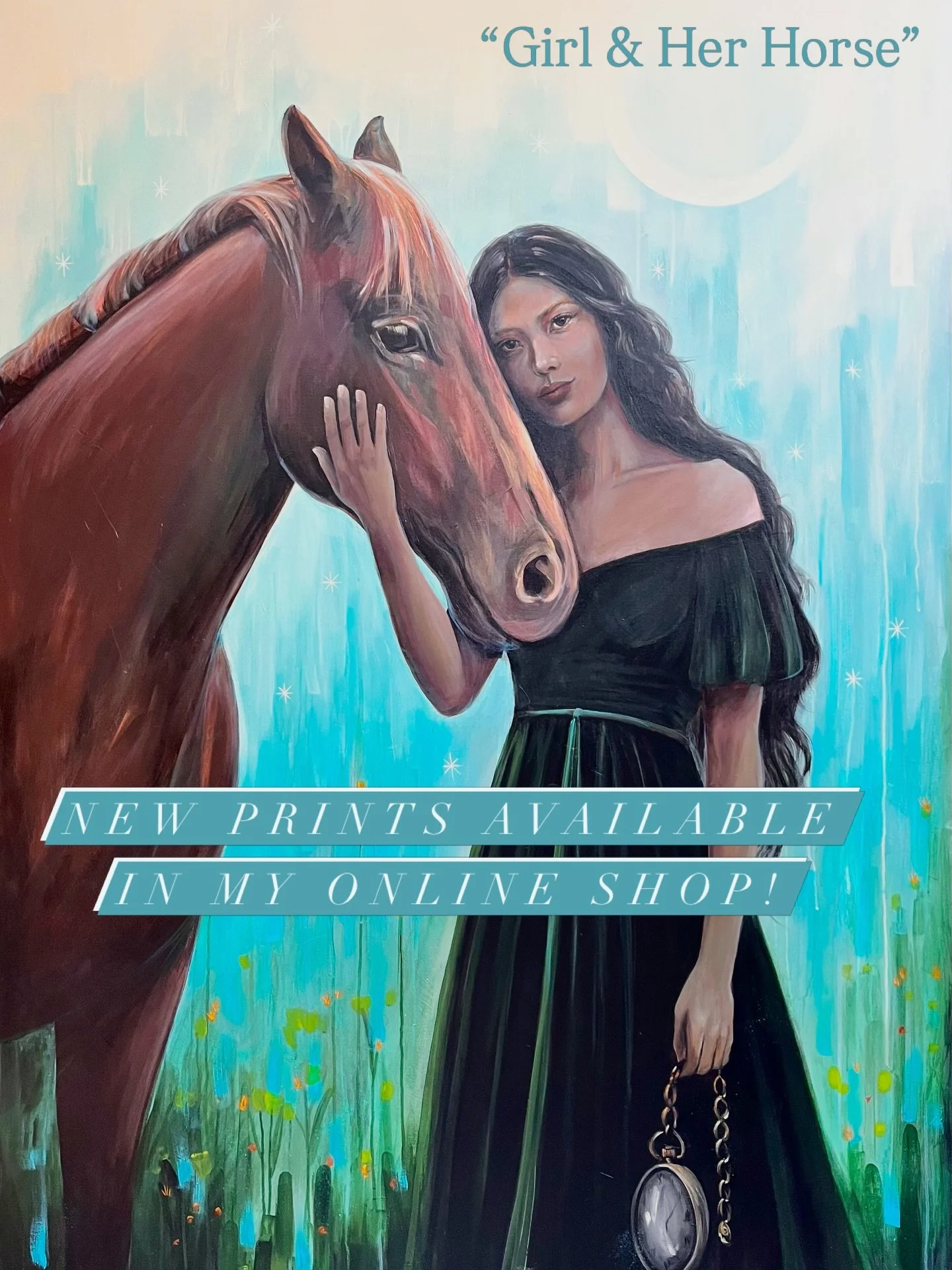 PRINTS ARE LIVE!!! 🐎🐎🐎
&ldquo;Girl and Her Horse&rdquo; artwork available now in my online shop at Pixels/Fine Art America (link in bio)
#kentuckyderby