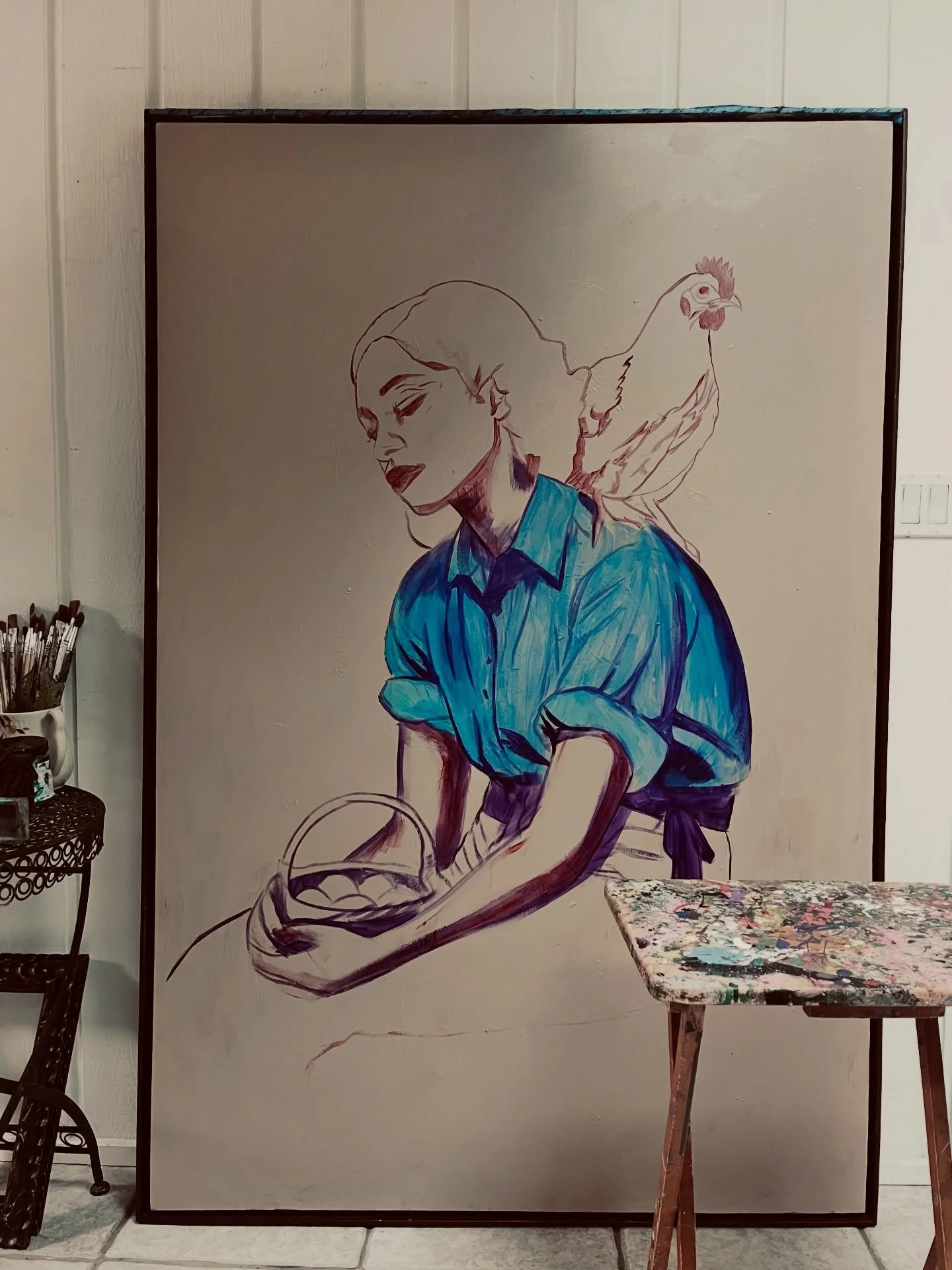 Studio Sessions ✦ I love this phase of a portrait where simplicity, possibility and pure expression are given center stage.
Getting work done on a collection of very large portraits for a solo show this autumn 🎨
#wallart #portraitpainting #artistica