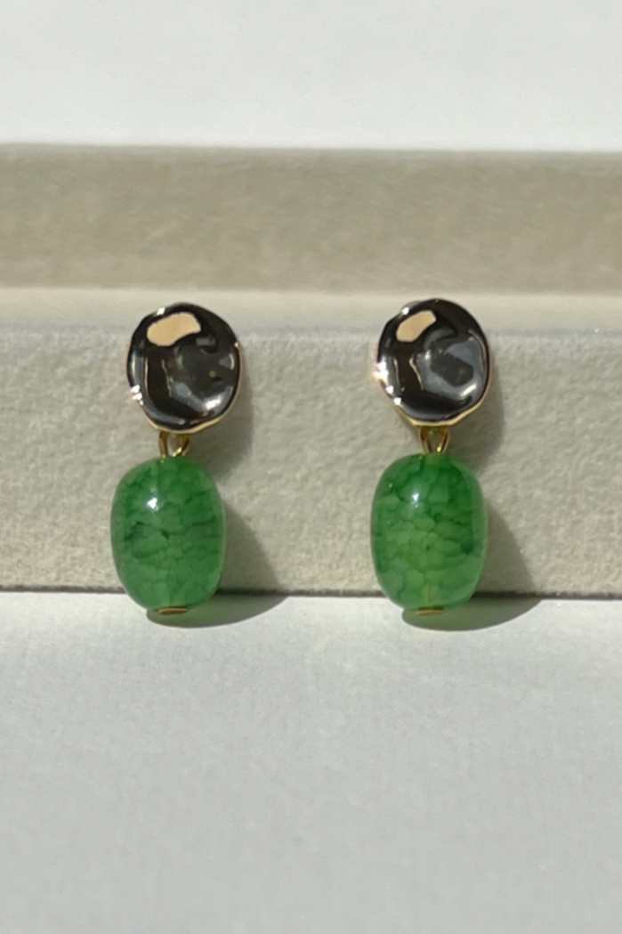 Palm Green Earrings