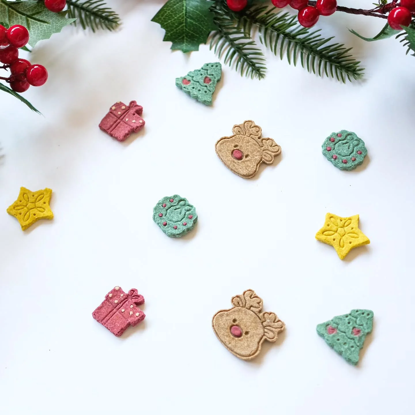 Rudolph the red-nose bikkie 🎶
Oh what, you caught me singing? 😆🙈
Our &quot;Reindeer Snacks&quot; are almost here! Available in our chicken version and vegan sweet potato base, perfect for pups with sensitive tummies or fancy taste buds.
Because ev