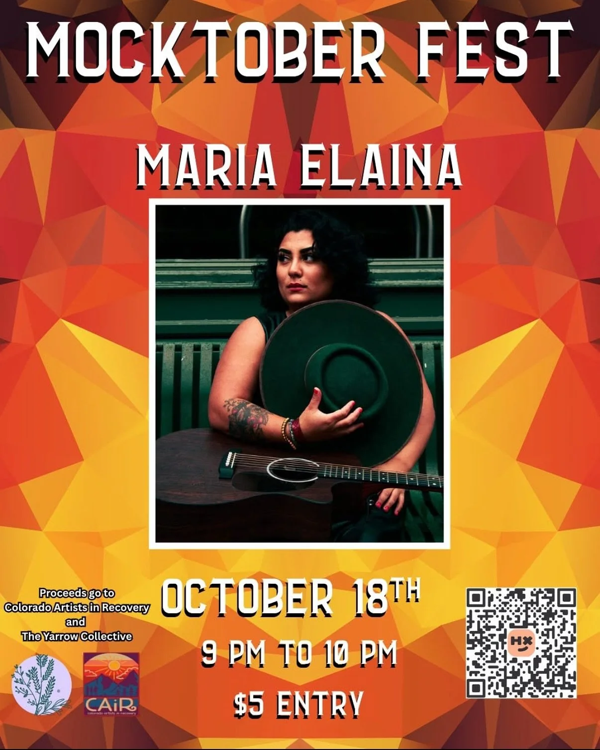 We have a slight change to the end of the evening of MOCKTOBER Fest with Gemini Moon unable to attend due to sickness. We will be replacing them with two different local legends!  @mariaelainasings from 9 - 10 pm and @donovanowens90 from 10 - 11 pm! 