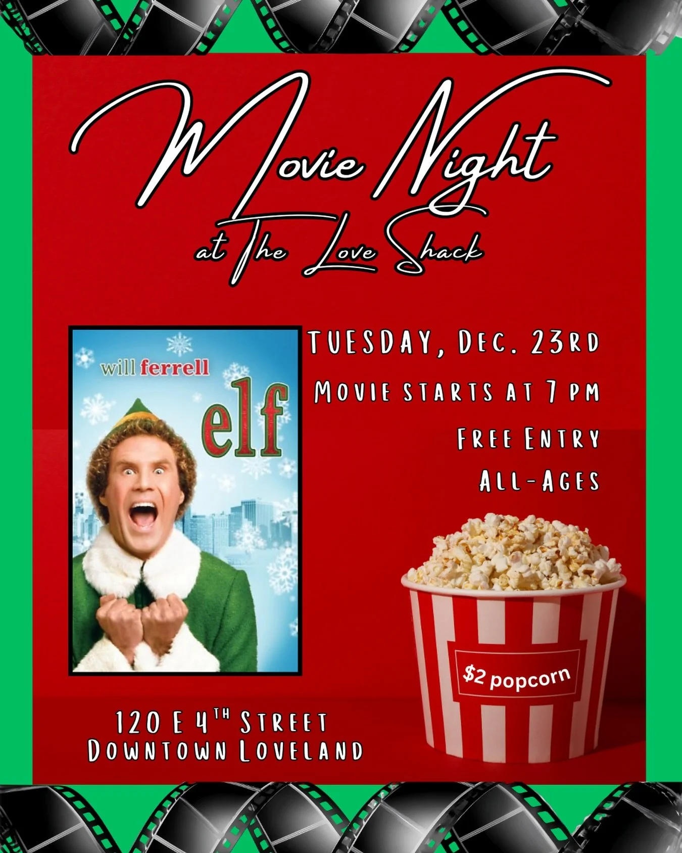 Movie Night at The Love Shack - Elf
