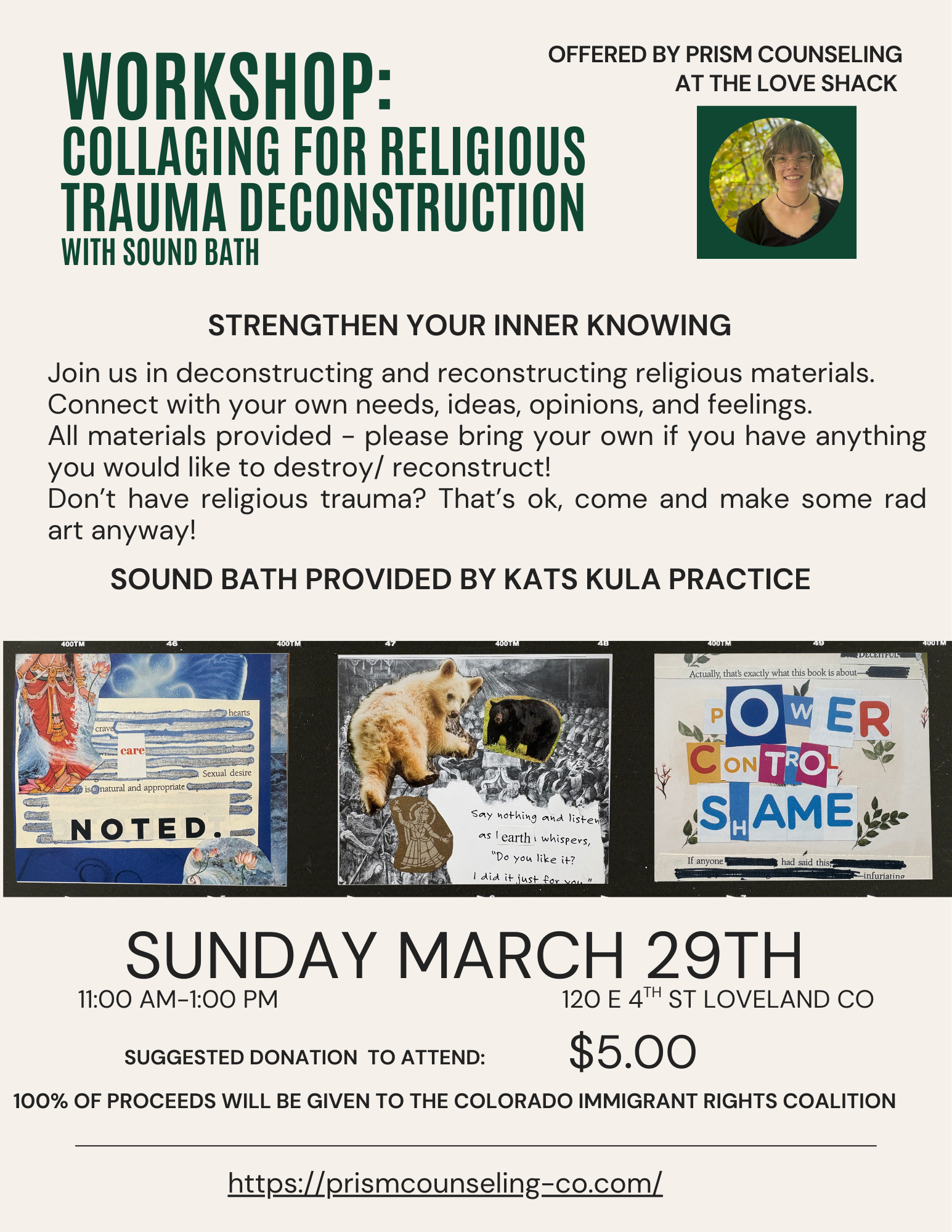 Workshop: Collaging for Religious Trauma Deconstruction with Sound Bath