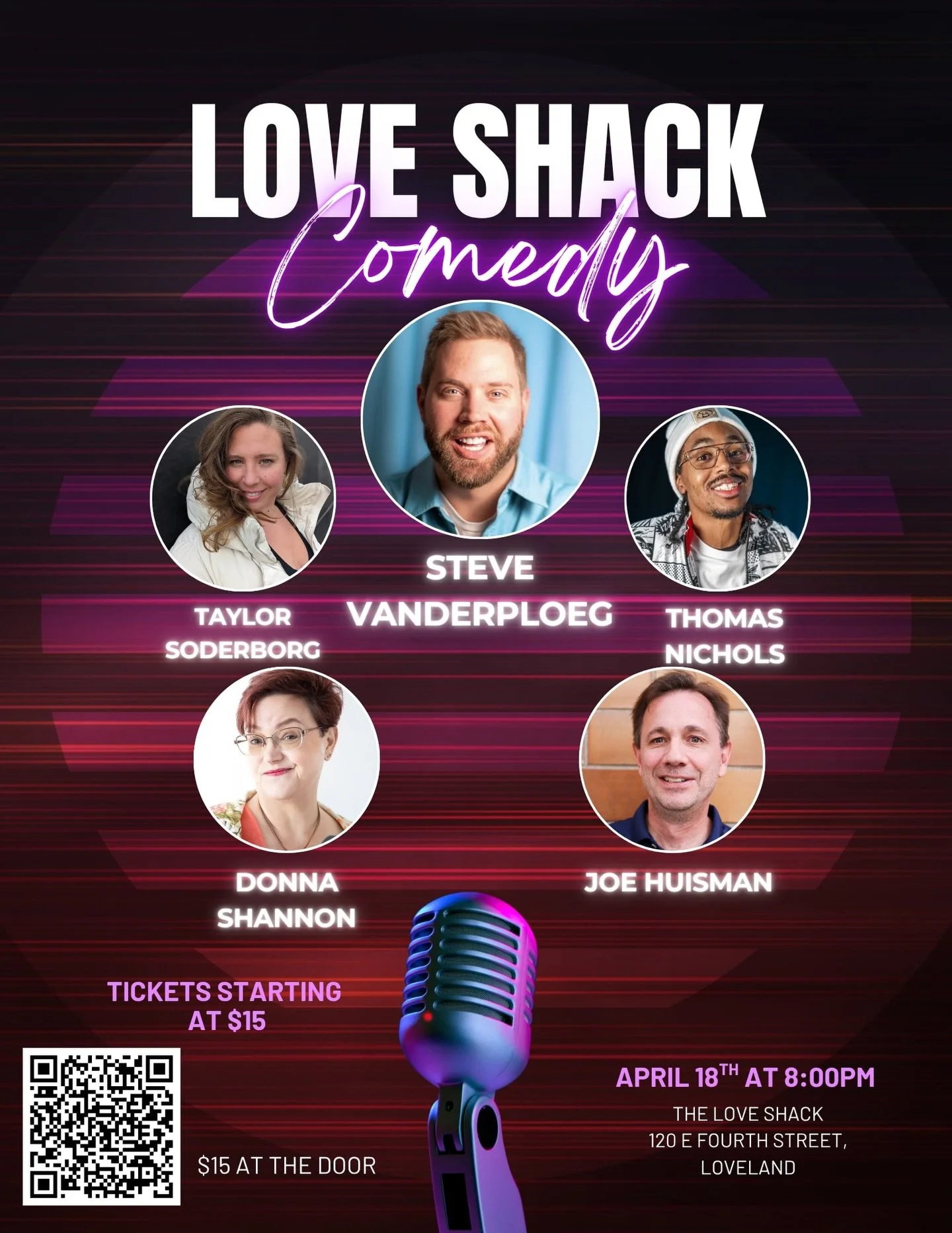 Our monthly comedy show is back with another stacked line up! @joehuismancomedy is bringing another amazing cast of comedians to give you a night of laughter, healing and connection! Select seating packages available - get them while they last! Click
